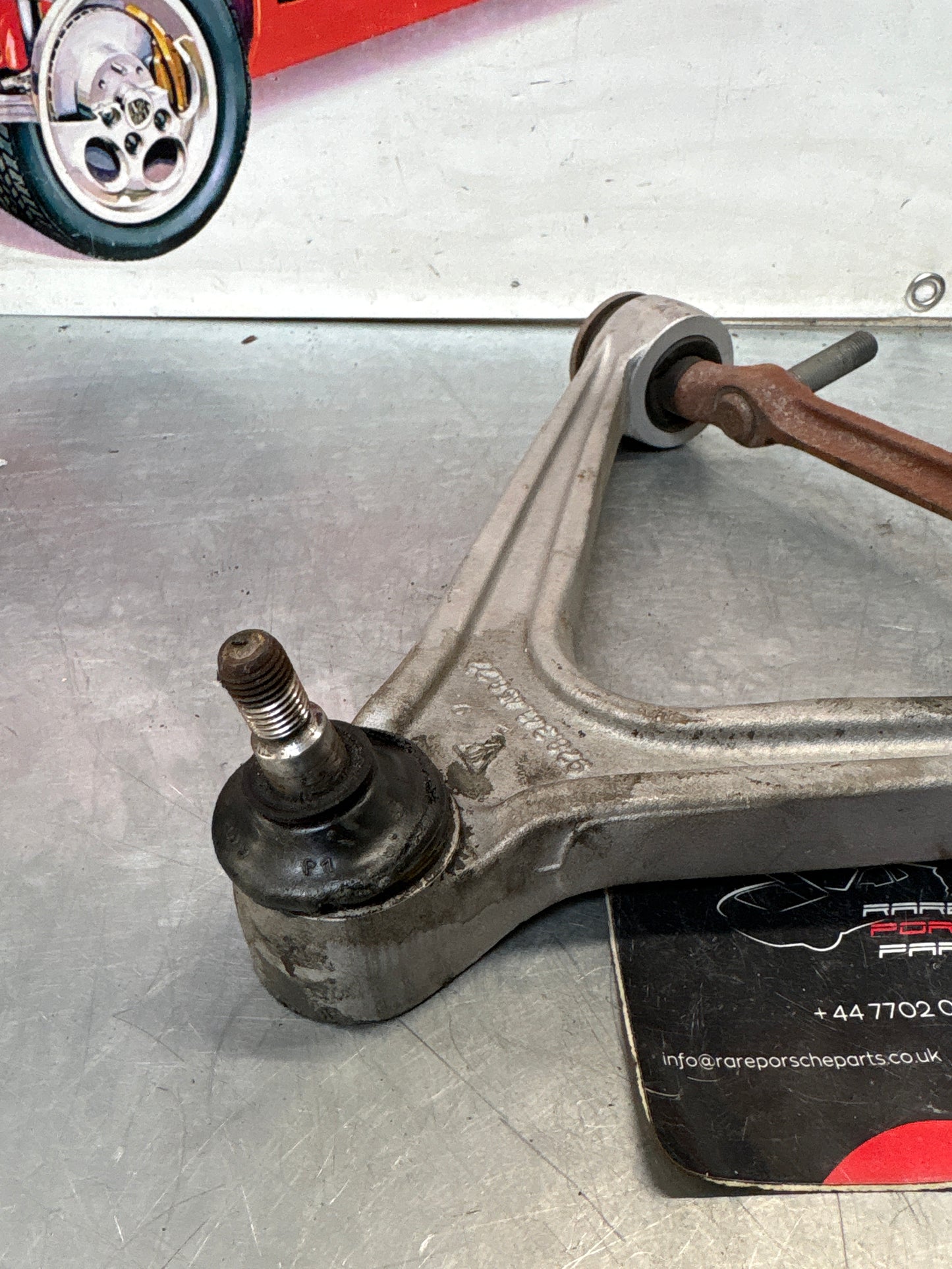 Porsche 928 front upper right control arm, used 92834145822
