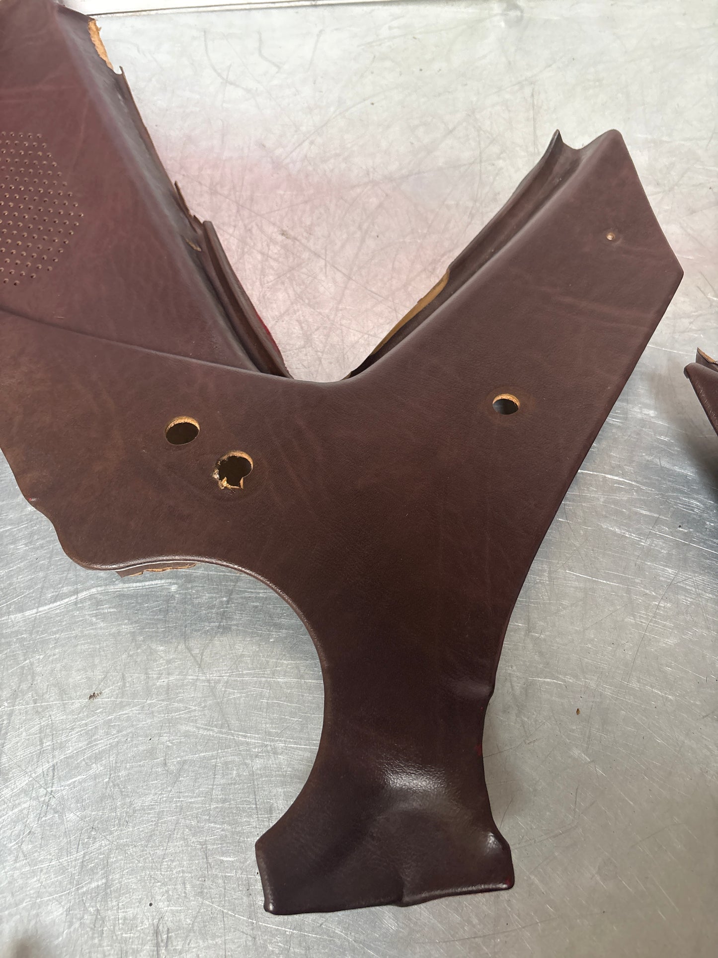 Porsche 944 924 brown rear interior C Post trims/cards. Quarter panel trim used 94455502101 94455502201