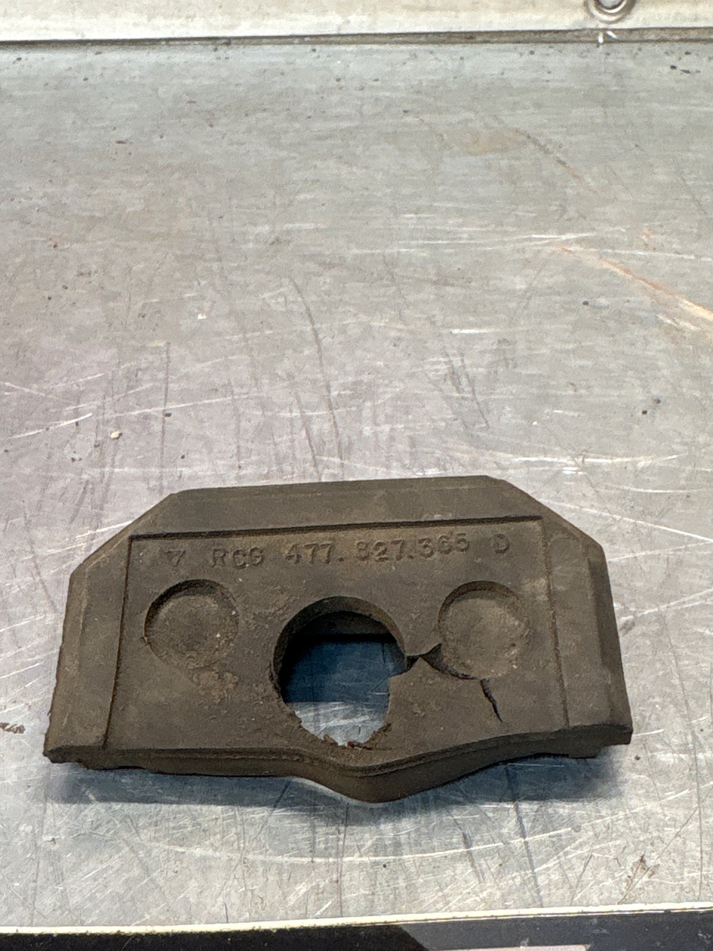 Porsche 924 rear hatch pin seal gasket rubber 477827365D left, used