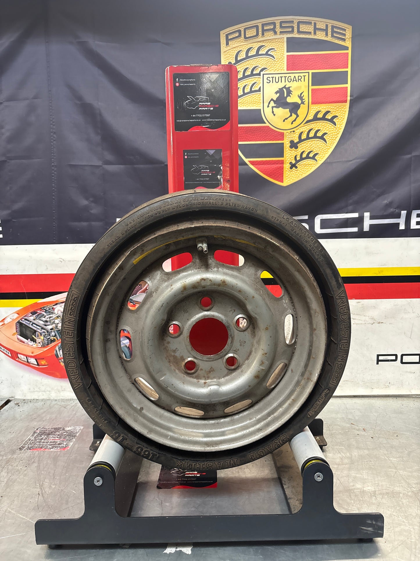 Porsche 911 944 924s spare wheel in steel with tyre, used