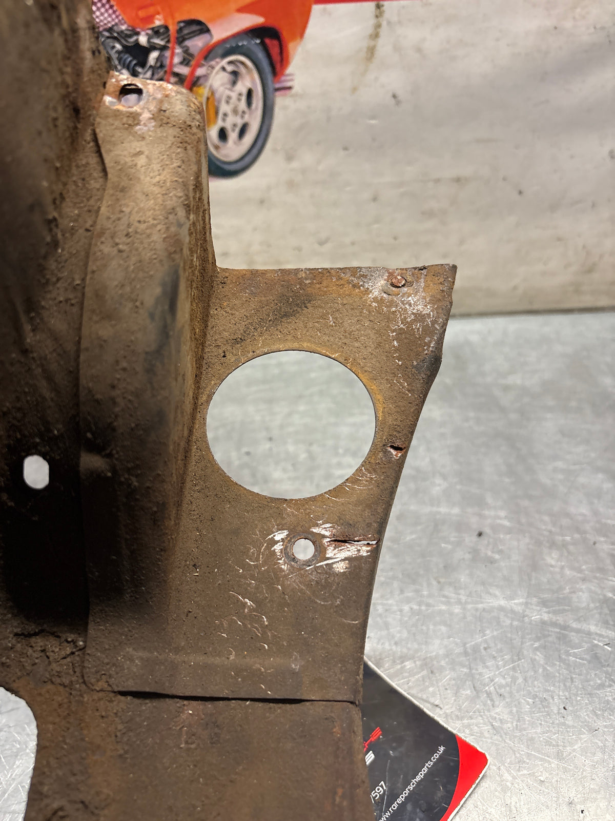 Porsche 914 cylinder cover heat shield, used 022119299A