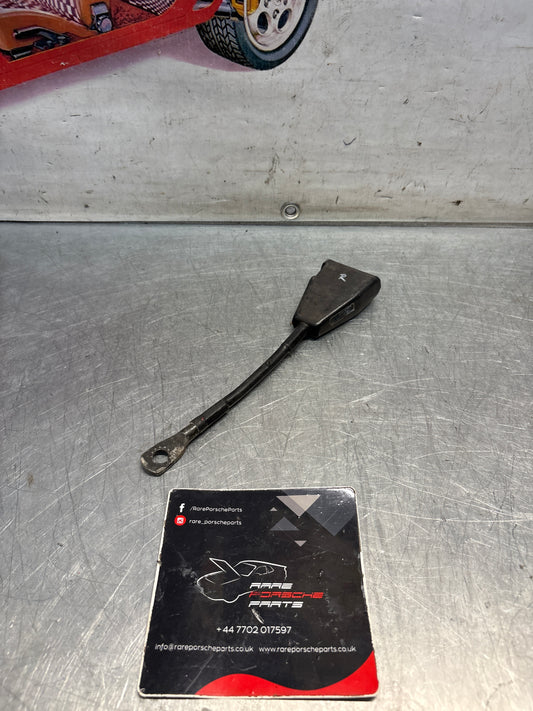 Used Porsche 924 early right seat belt anchor clasp retainer, buckle. 477857756D used