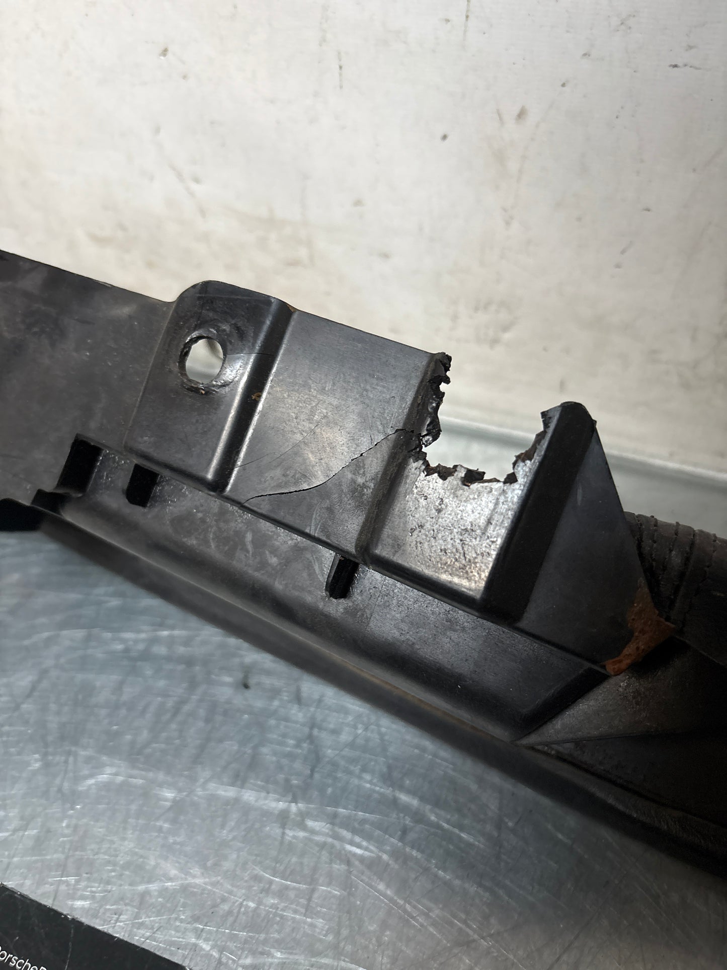 Porsche 928 black door armrest, right, off side, 92855510203, used