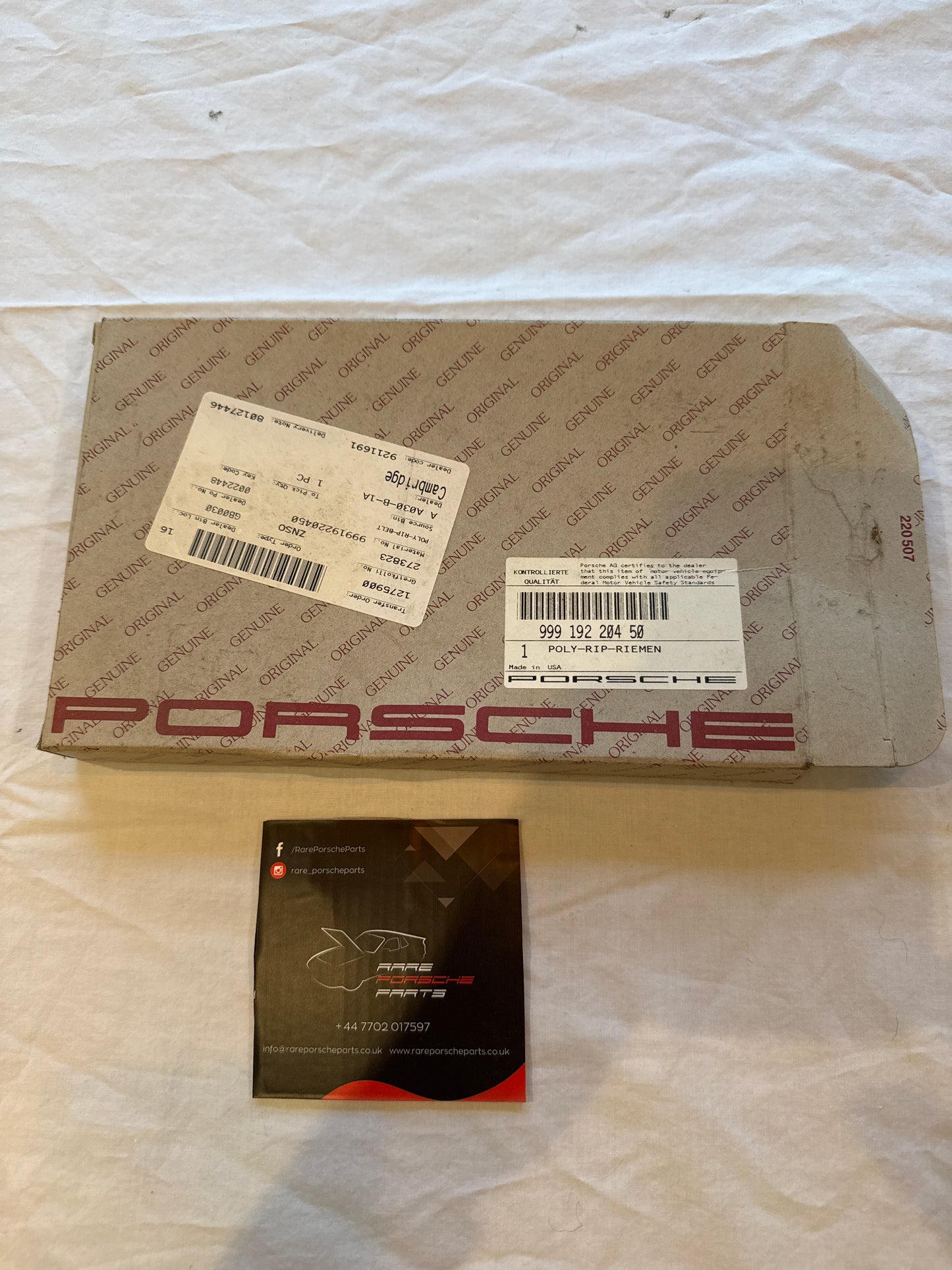 Porsche 924S 944 poly-rip-belt 99919220450 NOS