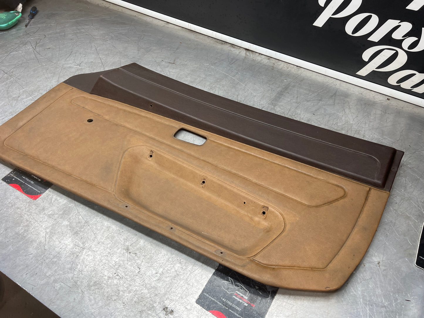 Porsche 924 early manual door card, used for spares or repair 477867012