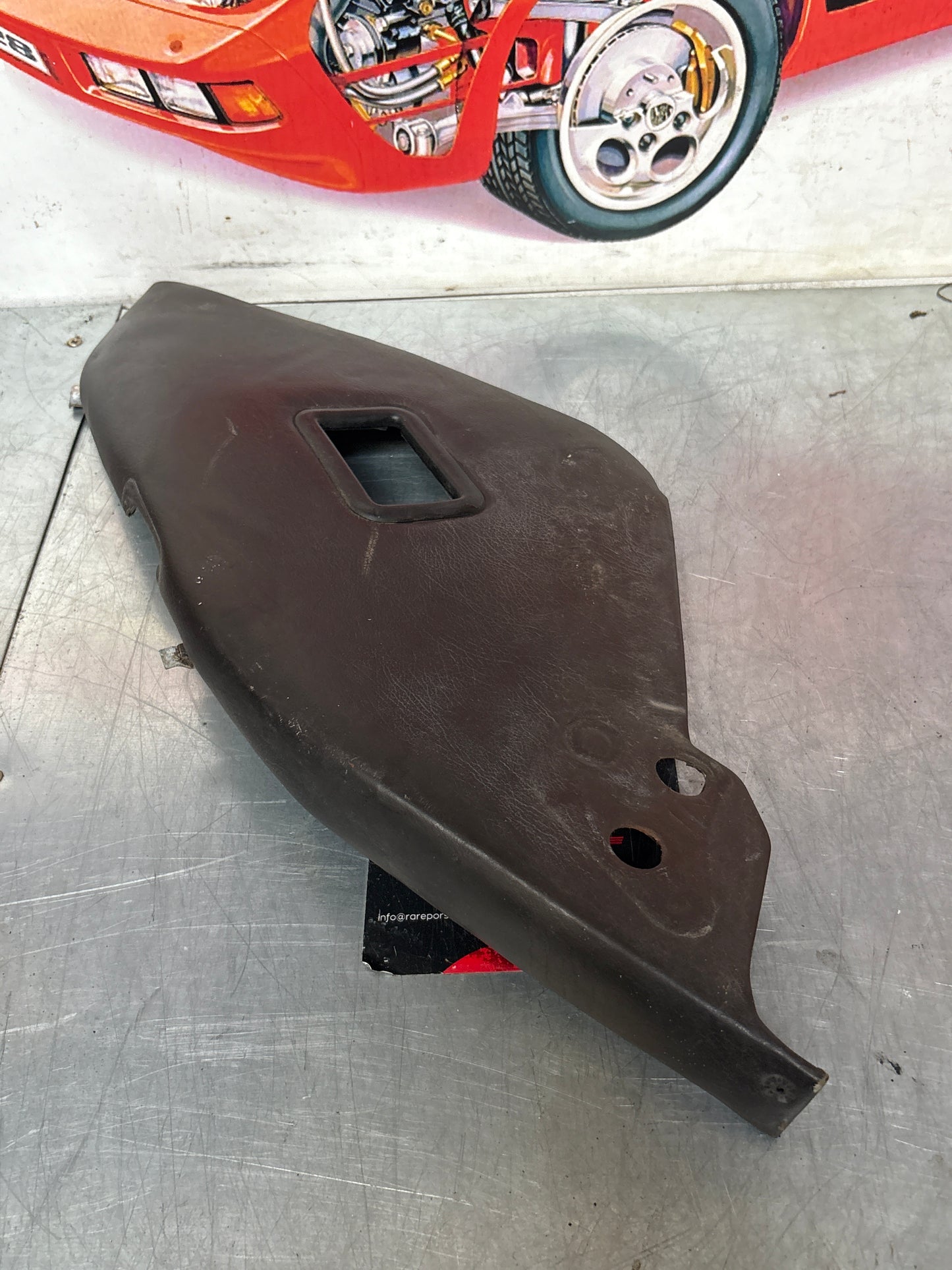 Porsche 928 Rear Seat Side Panel Left, brown, used 92852204104