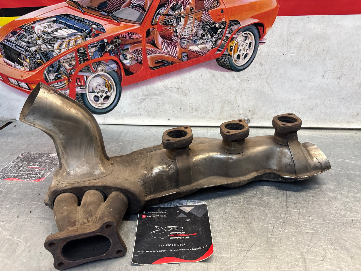 Porsche 911 964 right heat exchanger, used 96421104004