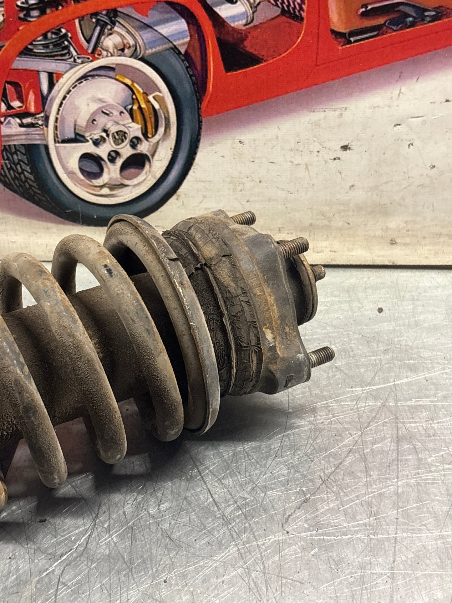 Porsche 928 front shock absorber, used 92834305504