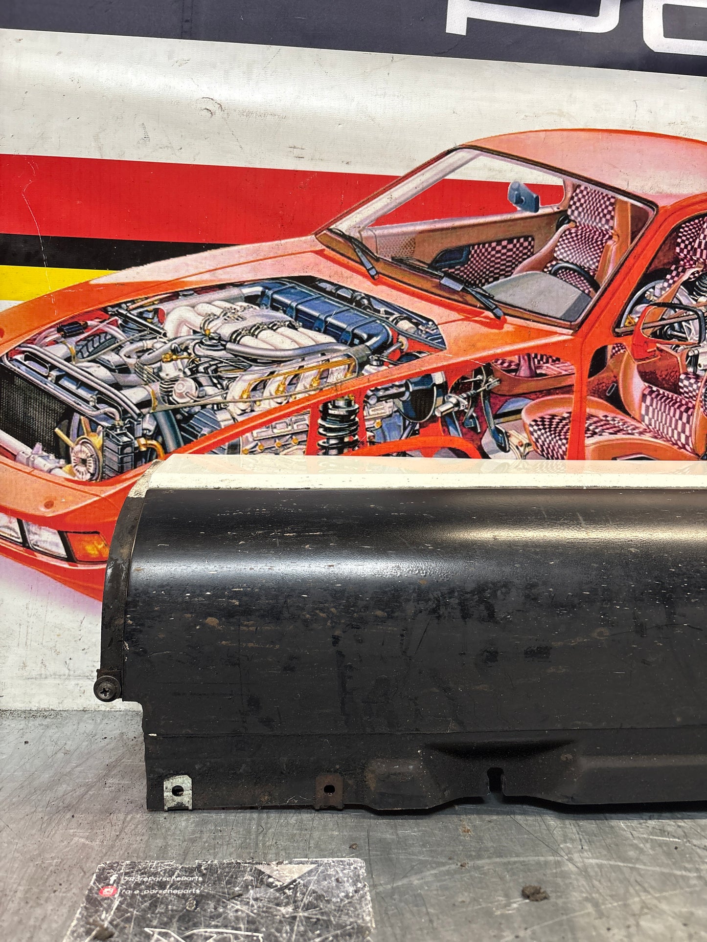 Porsche 911 964 right side sill cover, used 96455919401