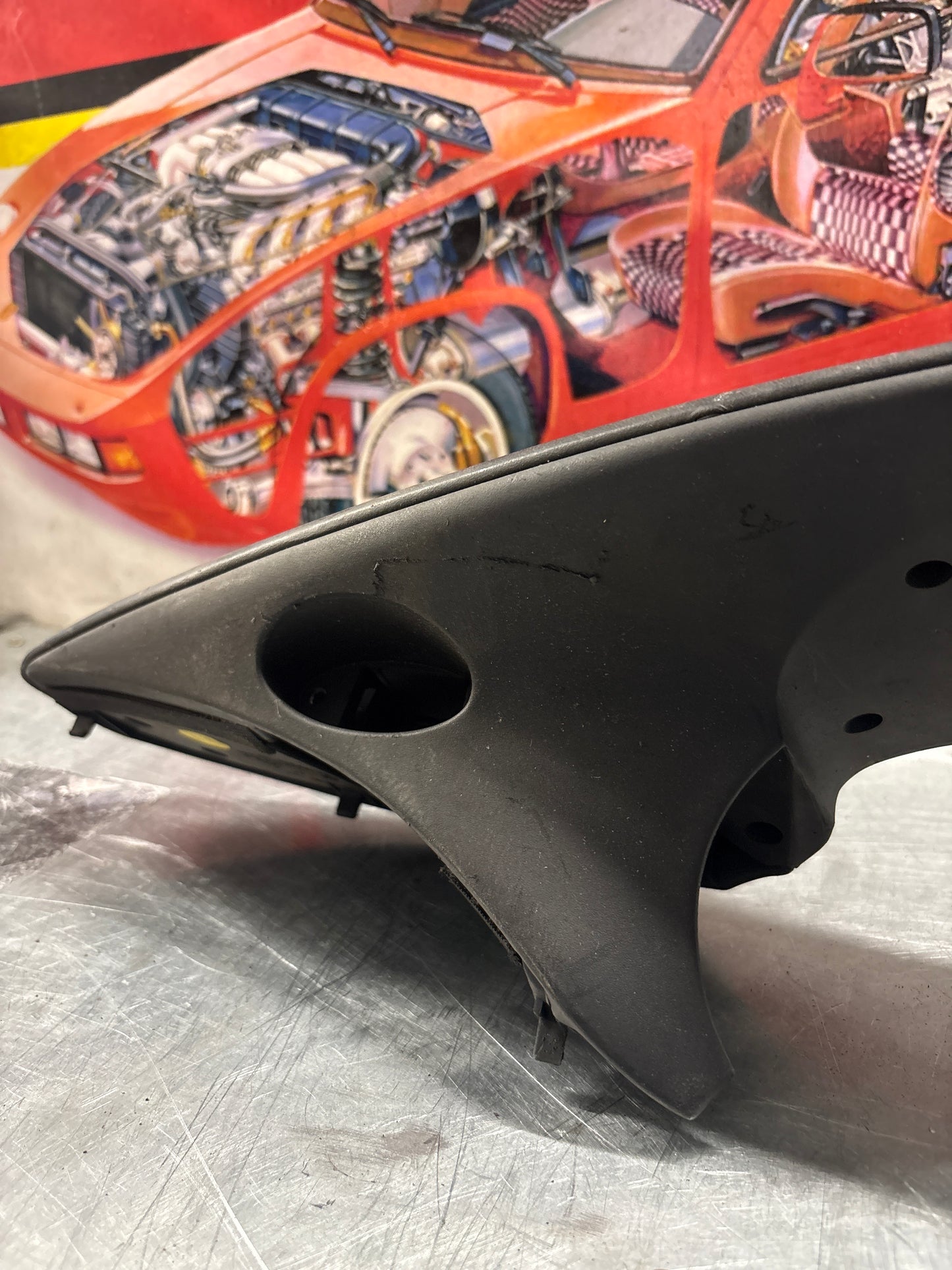 Porsche Boxster 986 RHD dashboard cluster trim,black used 98655205600 / 98655205601