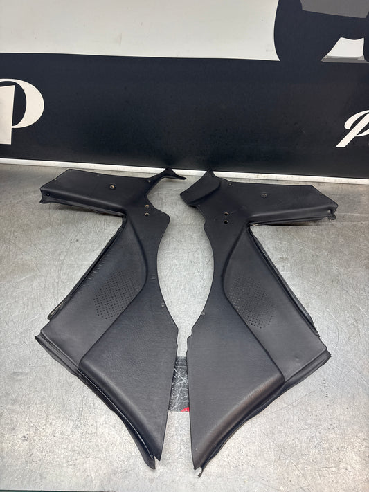 Porsche 944 924 black rear interior C Post trims/cards. Quarter panel trim used 94455502101 94455502201