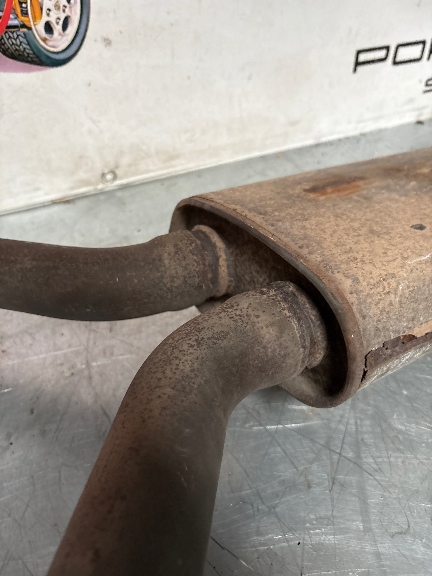 Porsche 928 middle exhaust silencer, 92811109001 used