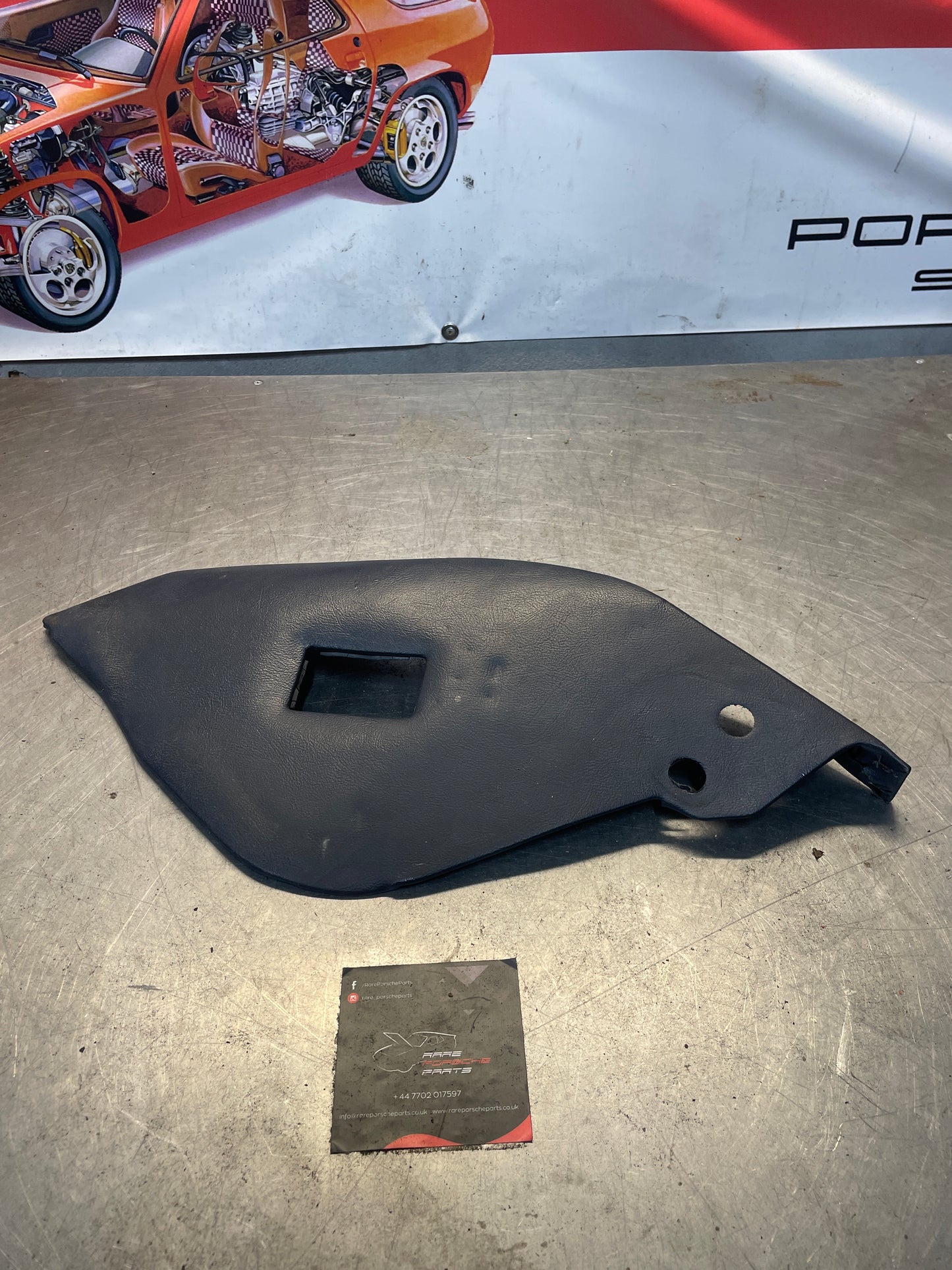 Porsche 928 Rear Seat Side Panel Right, blue, used 92852204204