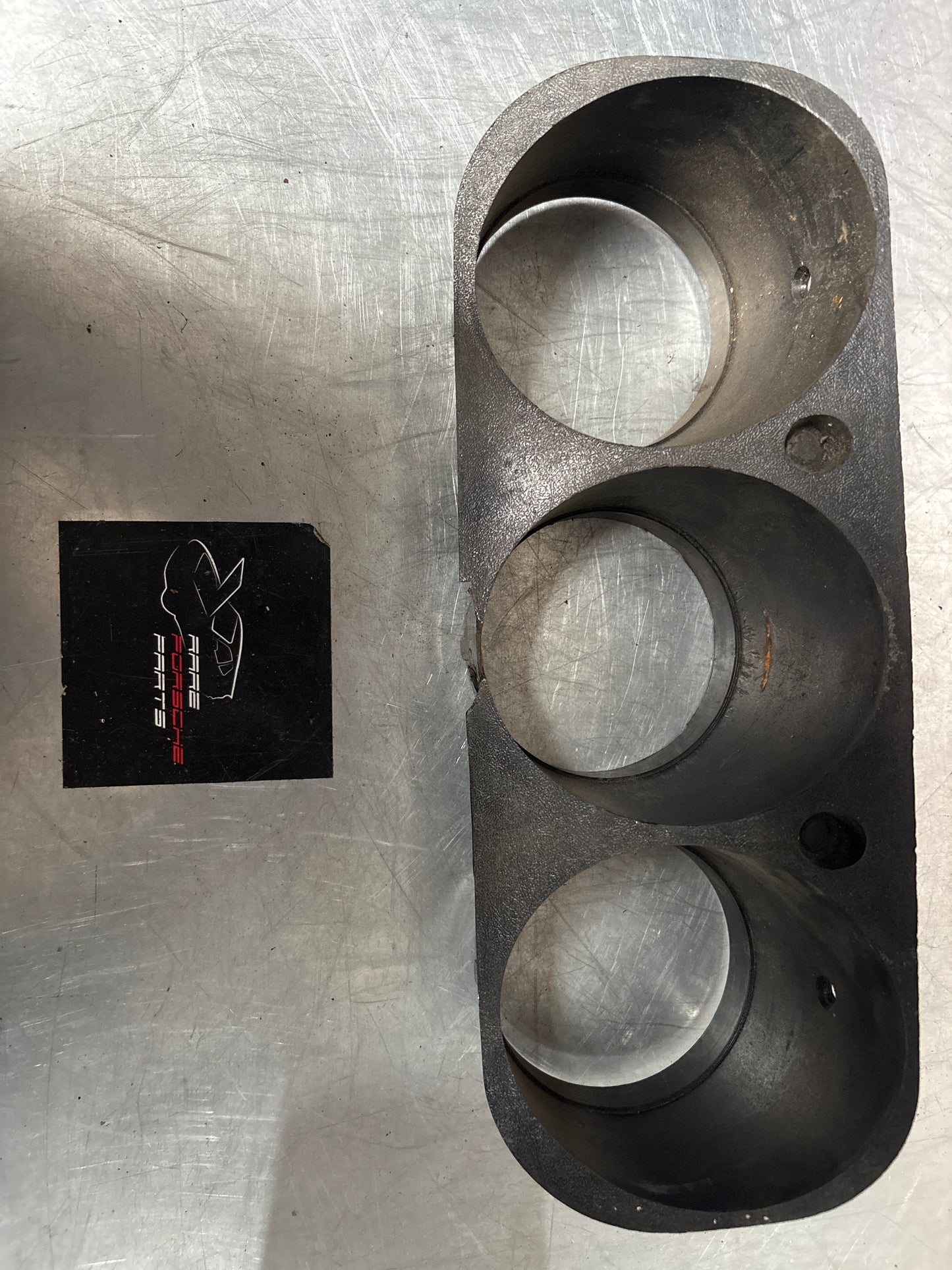 Porsche 924 early dash binnacle dial panel speedo surround 477857283 black, without hole used, for spares or repair