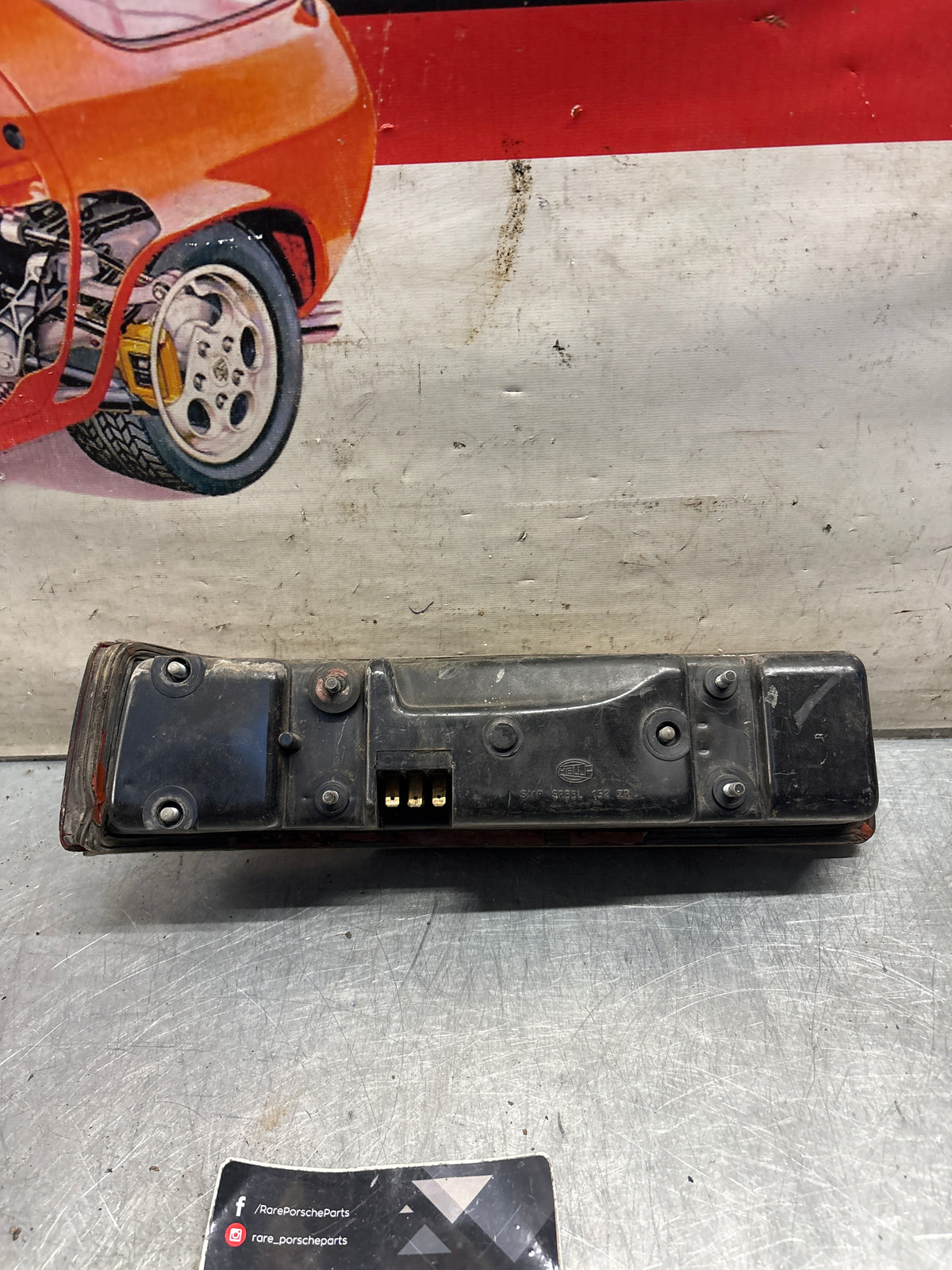 Porsche 914 right rear tail light, for spares or repair 91463140414