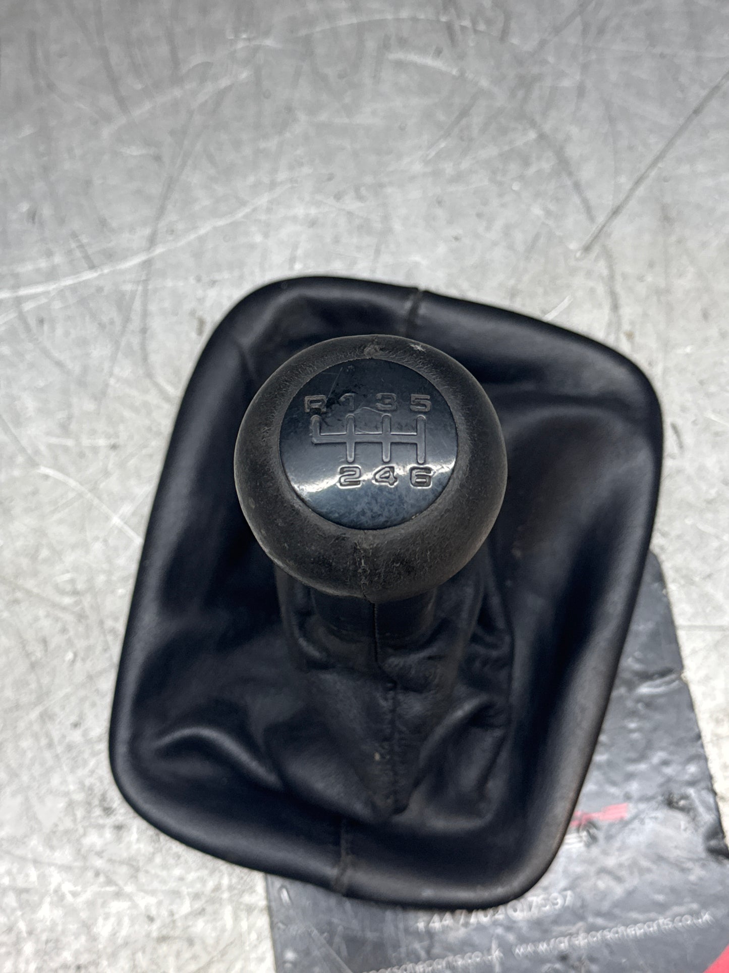 Porsche 968 (6 speed) leather shifter knob. Good condition. 94442407502