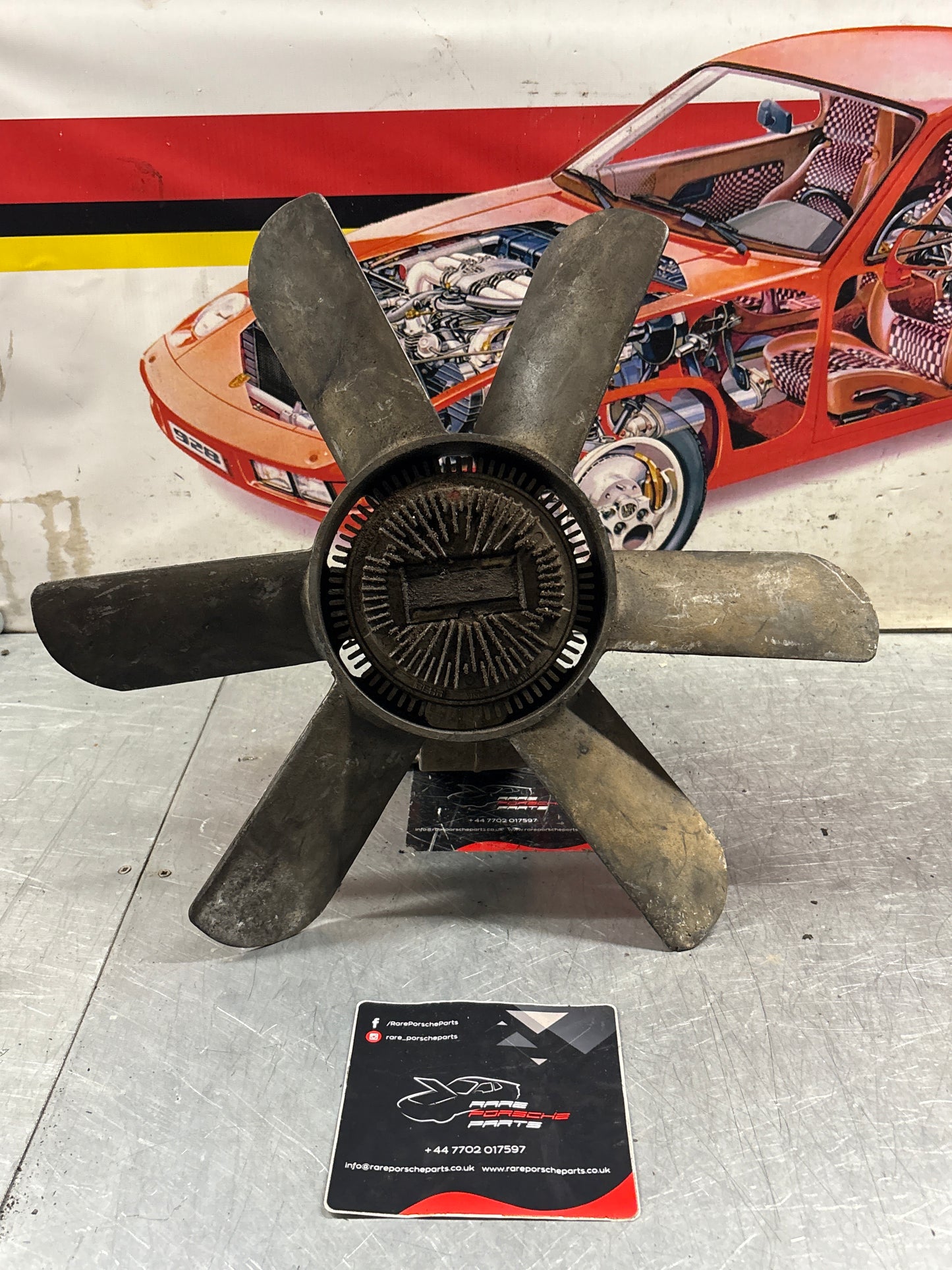 Porsche 928 Engine cooling viscous fan with bracket used 92810613701, 9281061101R