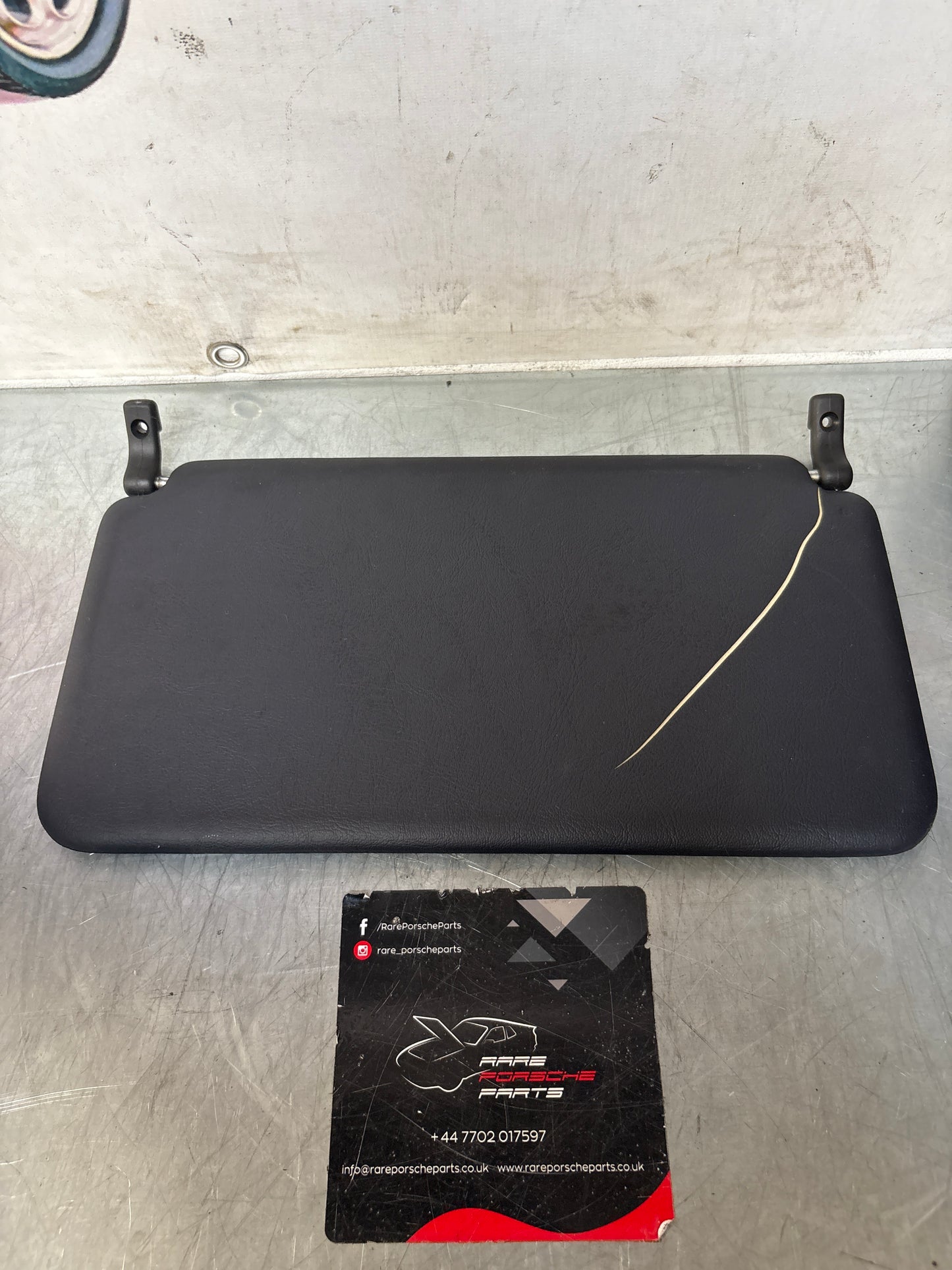 Porsche 928 L+R rear sunvisor, black, used 92873103504