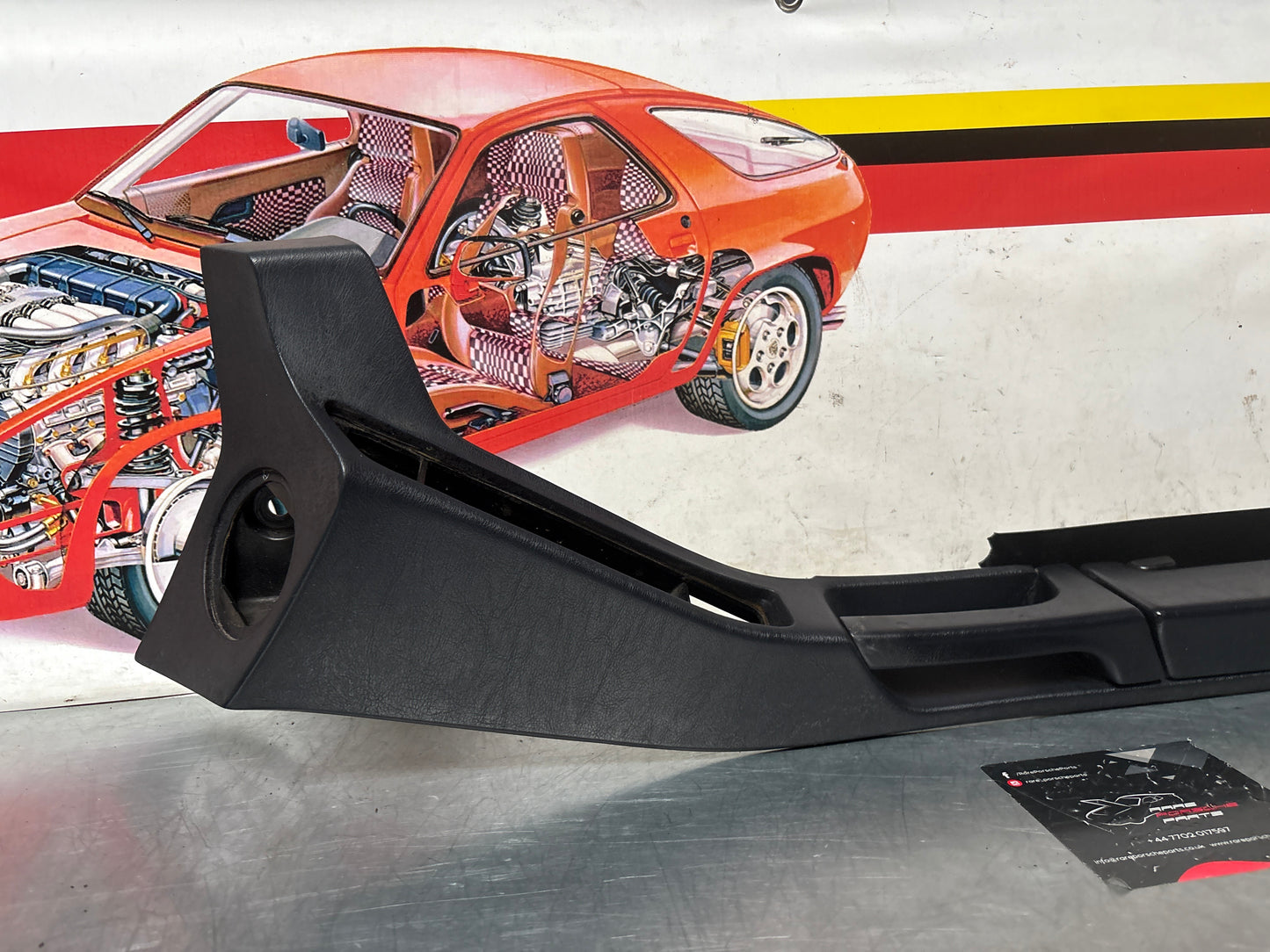 Porsche 928 marine blue door armrest, right, off side, 92855510203, used