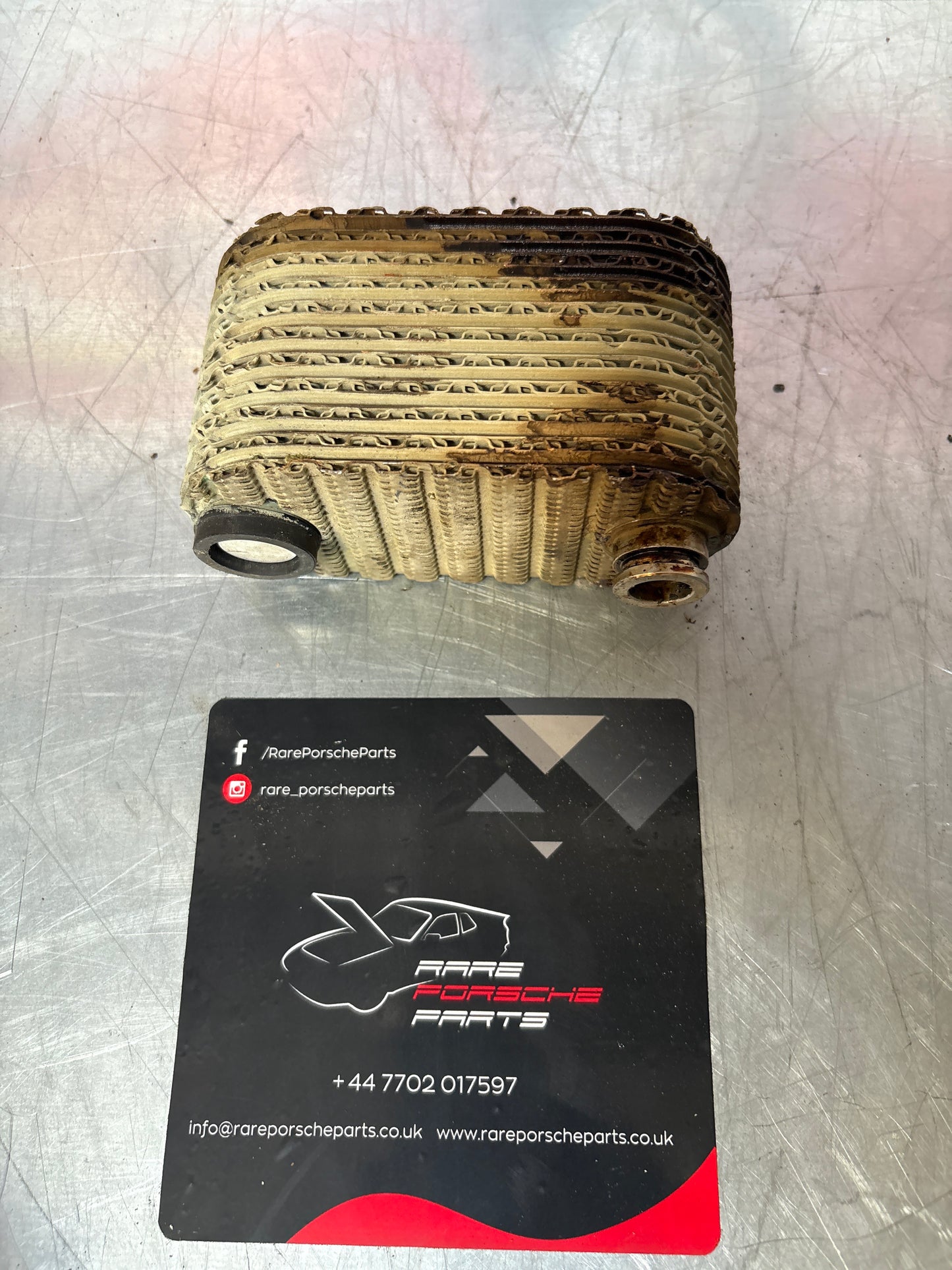 Porsche 924S 944 oil-water radiator, oil cooler, heat exchanger 94410716501 used