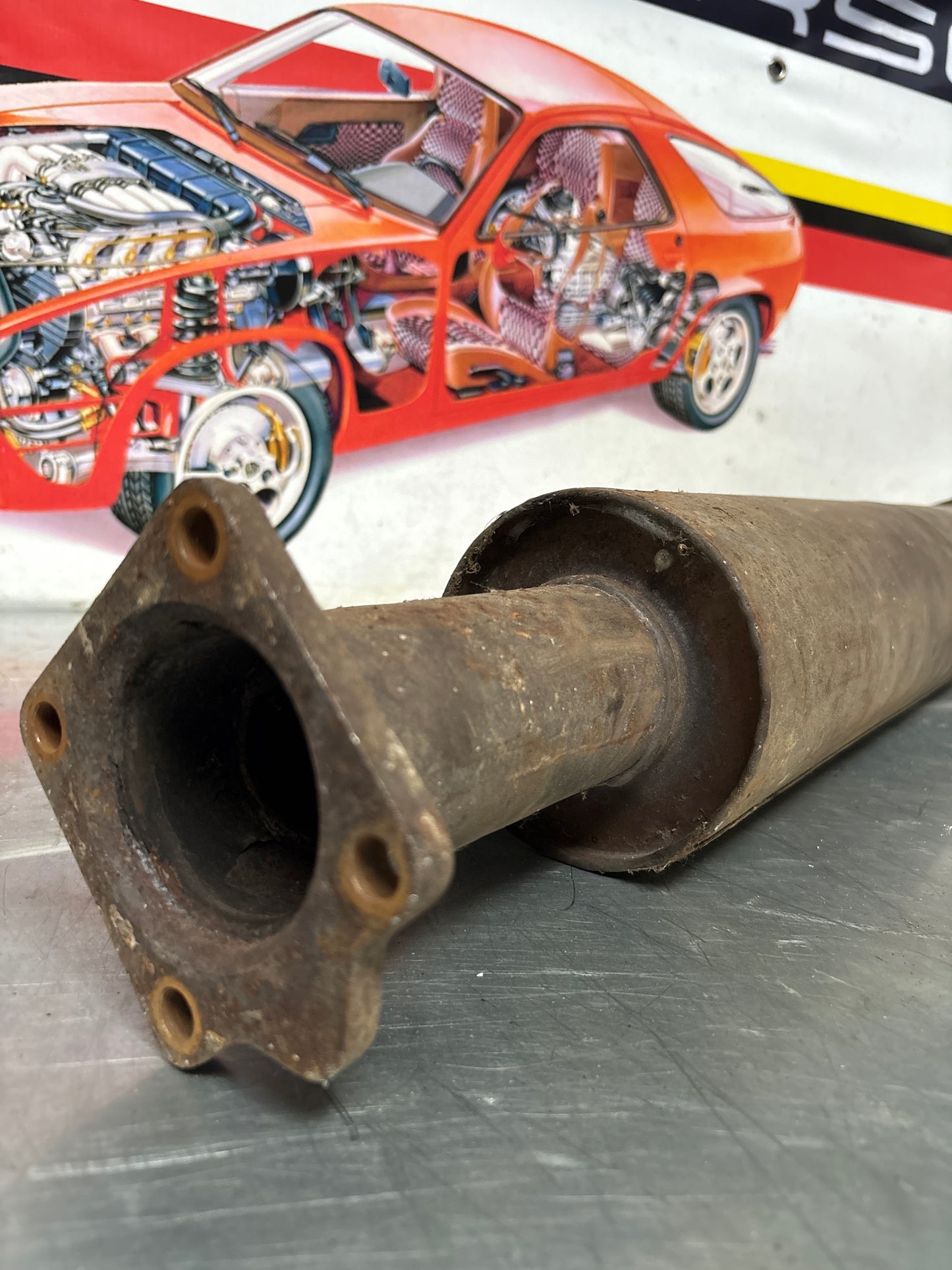 Porsche 944 Turbo front exhaust muffler 95111109303 used