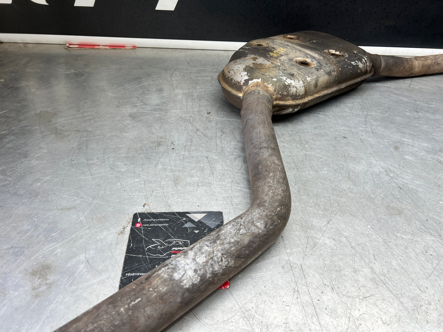 Porsche 928 Left side silencer, used 92811109302