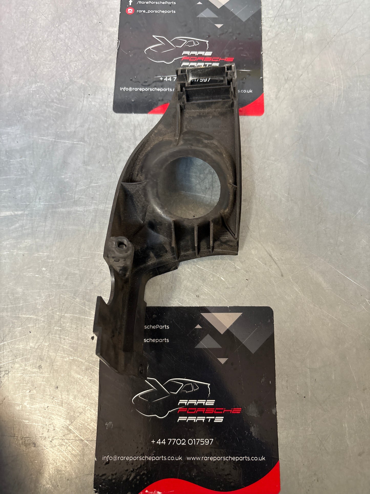 Porsche 944 LHD key ignition surround dash trim, black, used 94455243100