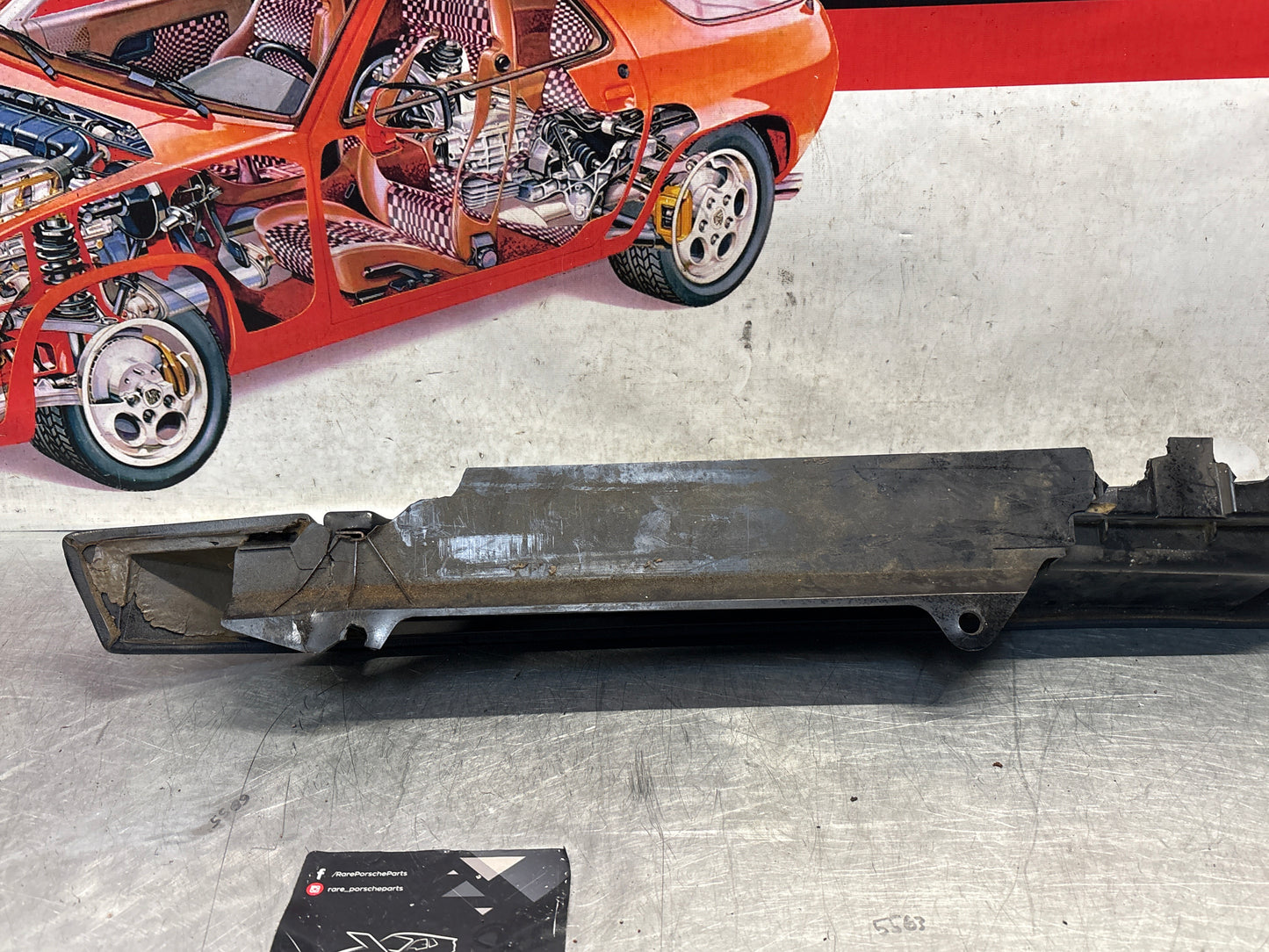 Porsche 928 blue door armrest, right, off side, 92855510203, used