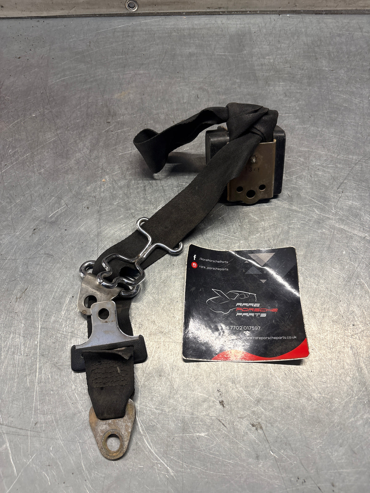 Porsche 914 right side seat belt, used 91480318210
