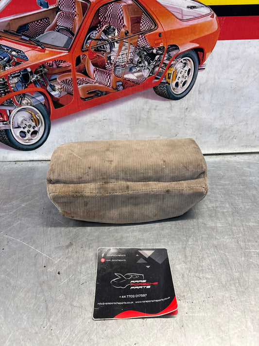 Porsche 928 rear left seat upper cushion, carpeted, white, used 92852204550