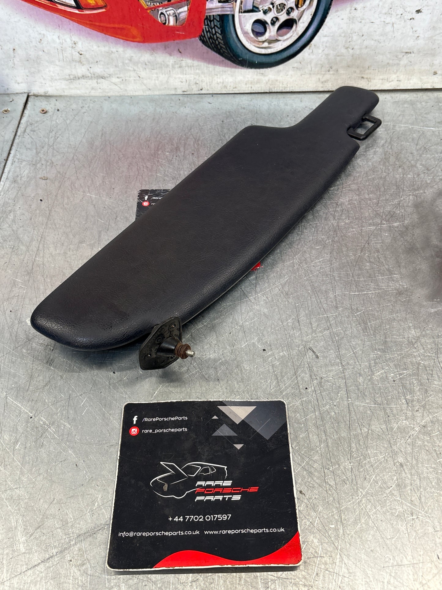 Porsche 928 Marine blue sun visor with mirror, used left 92873123702