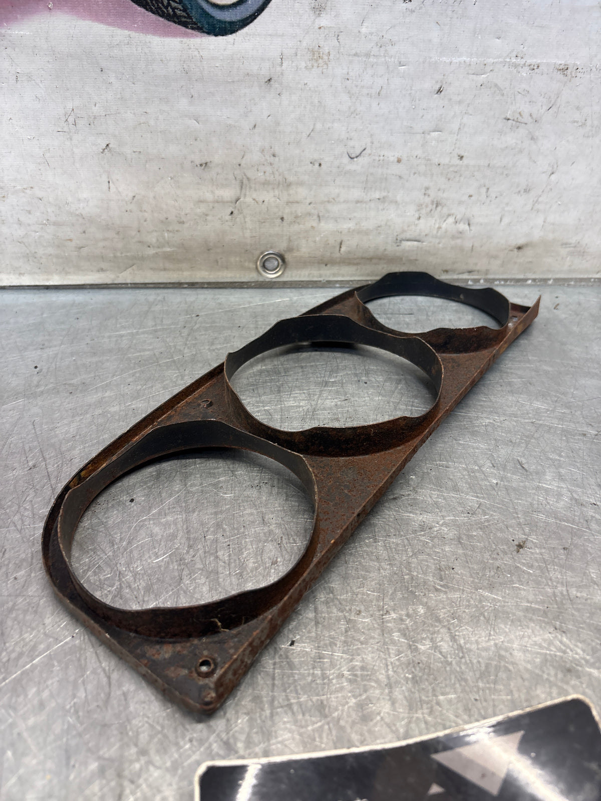 Porsche 914 gauge mounting bezel, used 91455220210