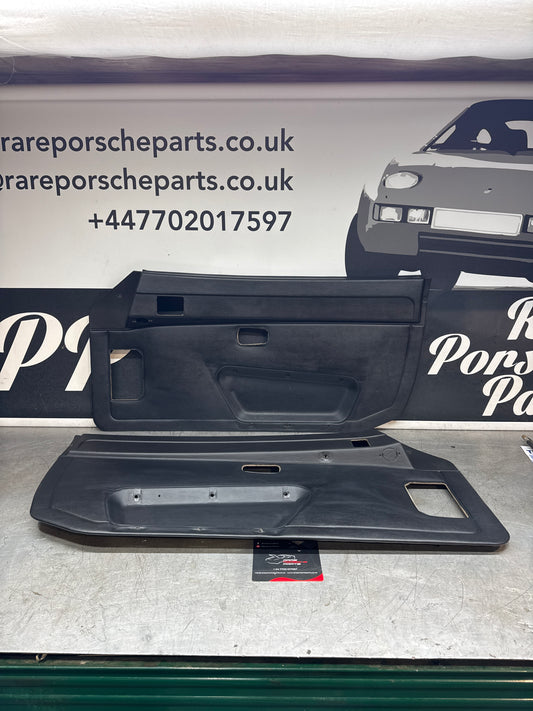 Porsche 924/ 924S/ Early 944  Door cards Pair, Black. Used. 478867011 / 478867012