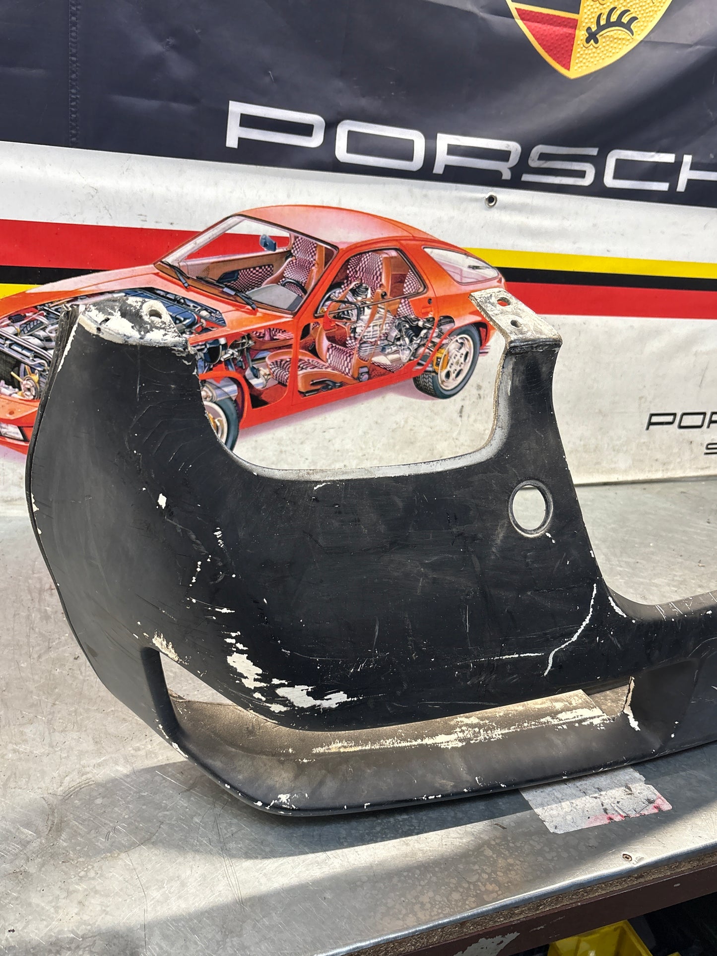 Porsche 928 front bumper cover panel, used 92850501306