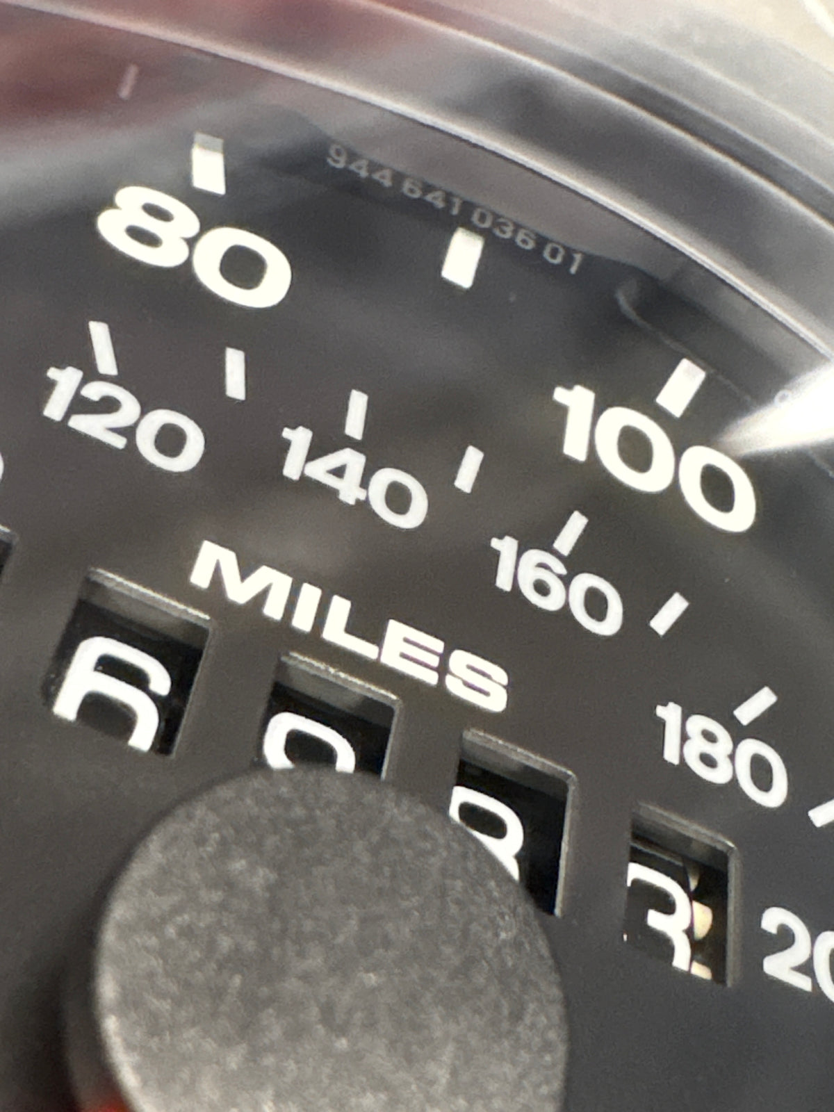Porsche 924 S speedometer showing 76983 miles 94464103601 used
