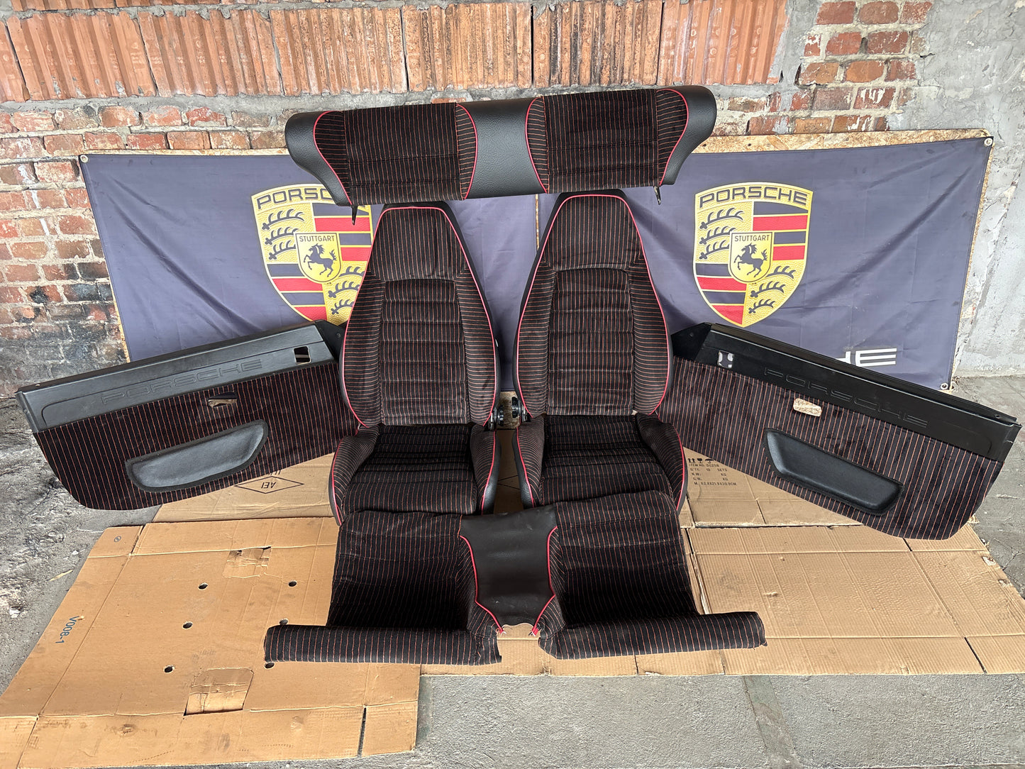 Porsche 924 Carrera GT Seat set with door cards, refurbished