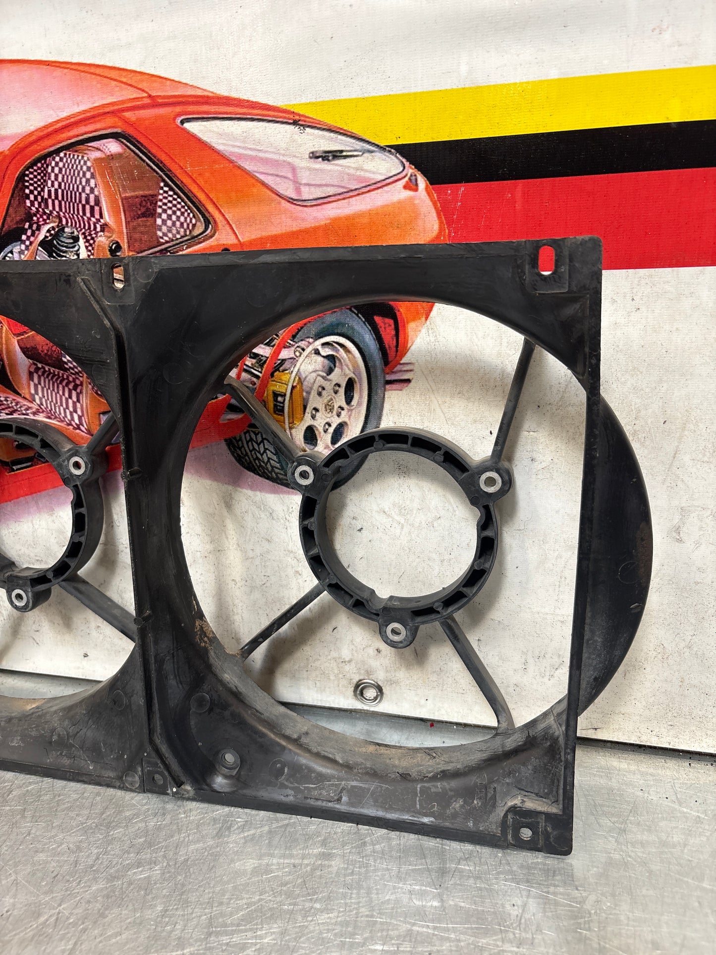 Porsche 944  Radiator Fan housing, used 94410614302