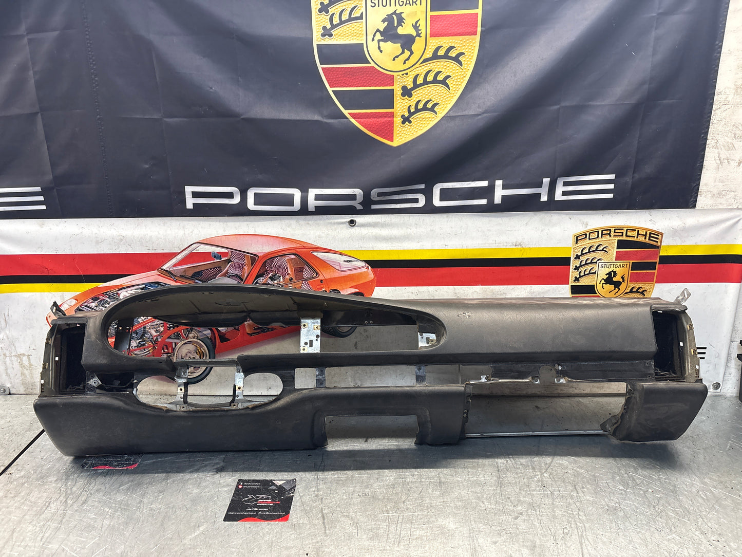 Porsche 944 dashboard for LHD car, black, used