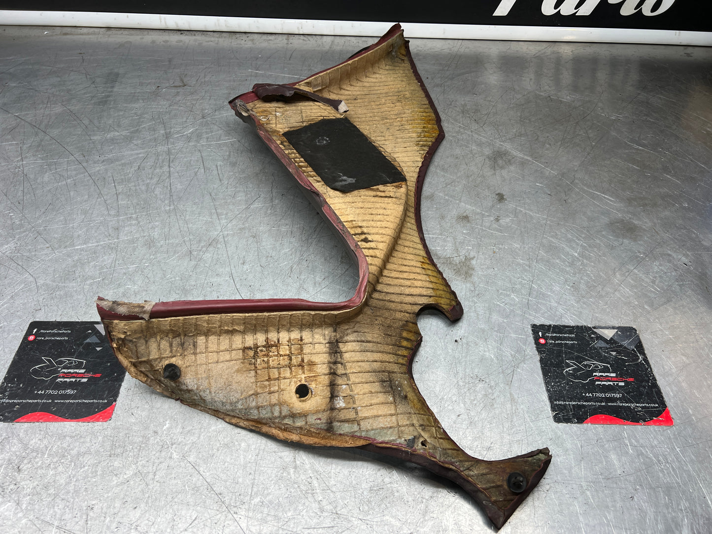 Porsche 944 burgundy rear interior C Post trims/cards. Quarter panel trim used 94455502101 94455502201