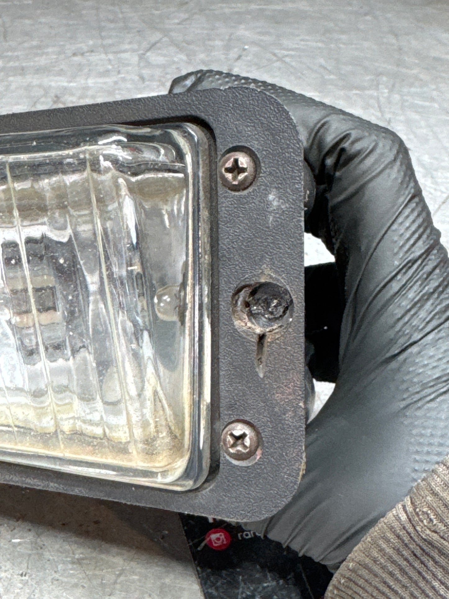 Porsche 924S 944 driving light, Right, 477941752D, plastic housing. Used