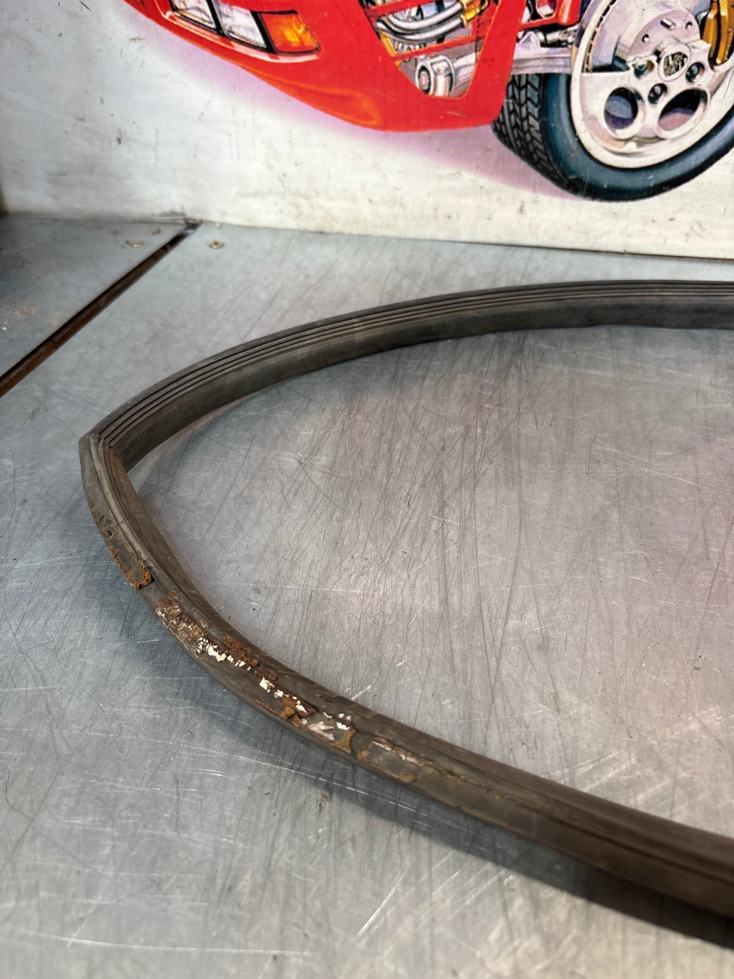 Porsche 924 / 944 early right door seal, used 94453709200