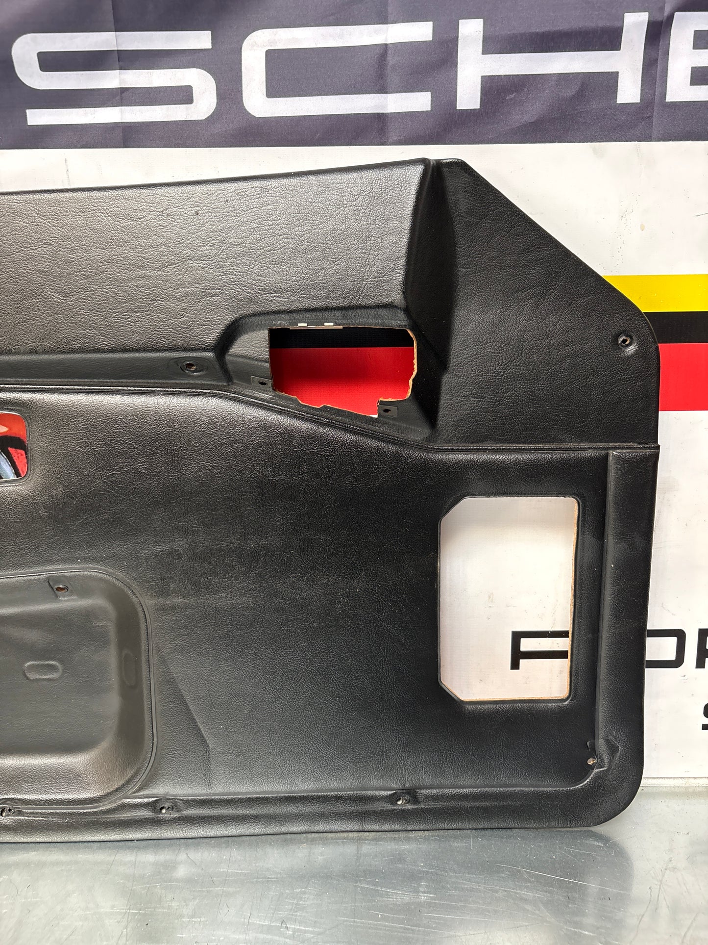 Porsche 944 left side Black door card, used 94455501701