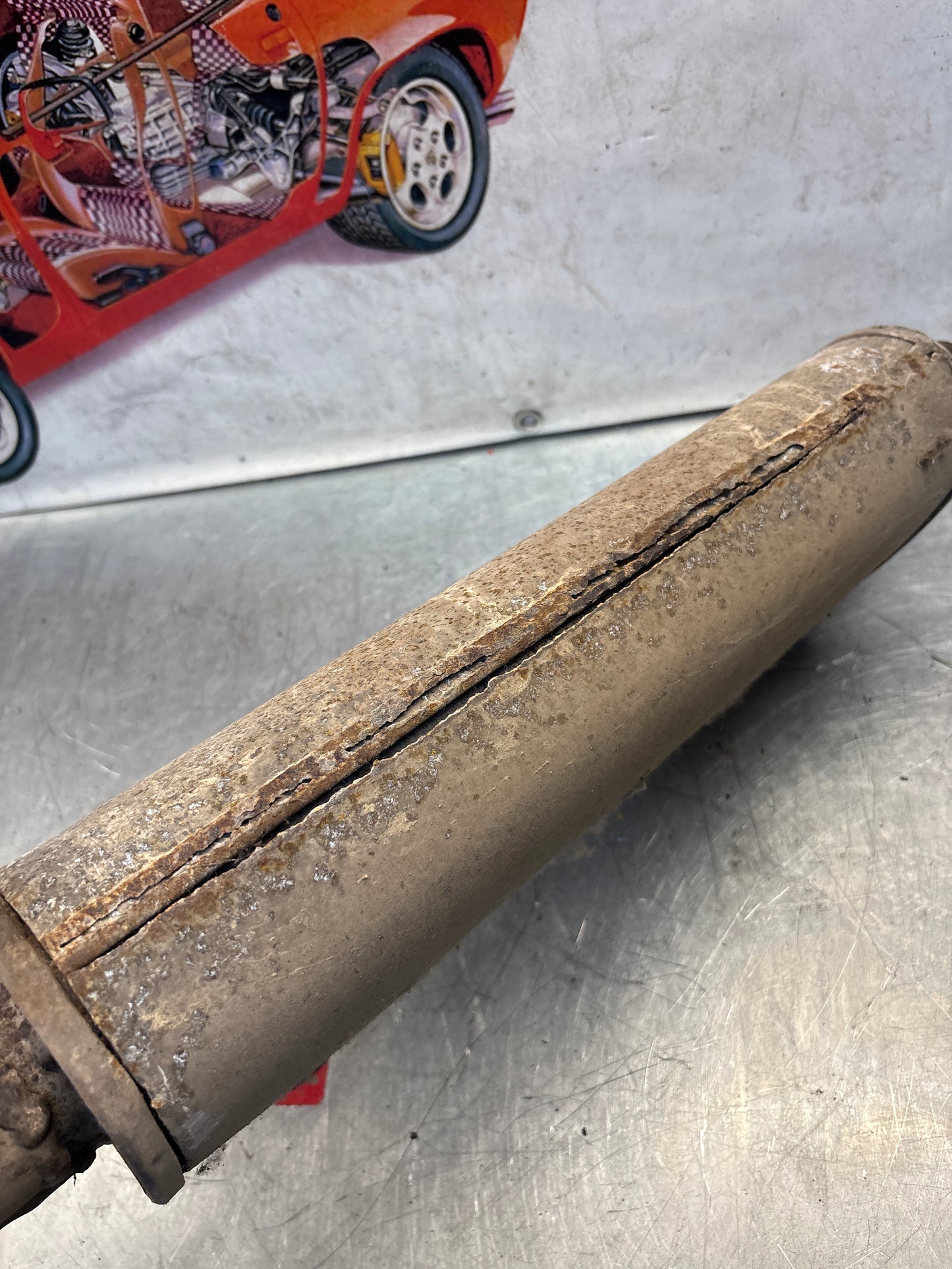 Porsche 928 middle exhaust silencer, 92811109601 used