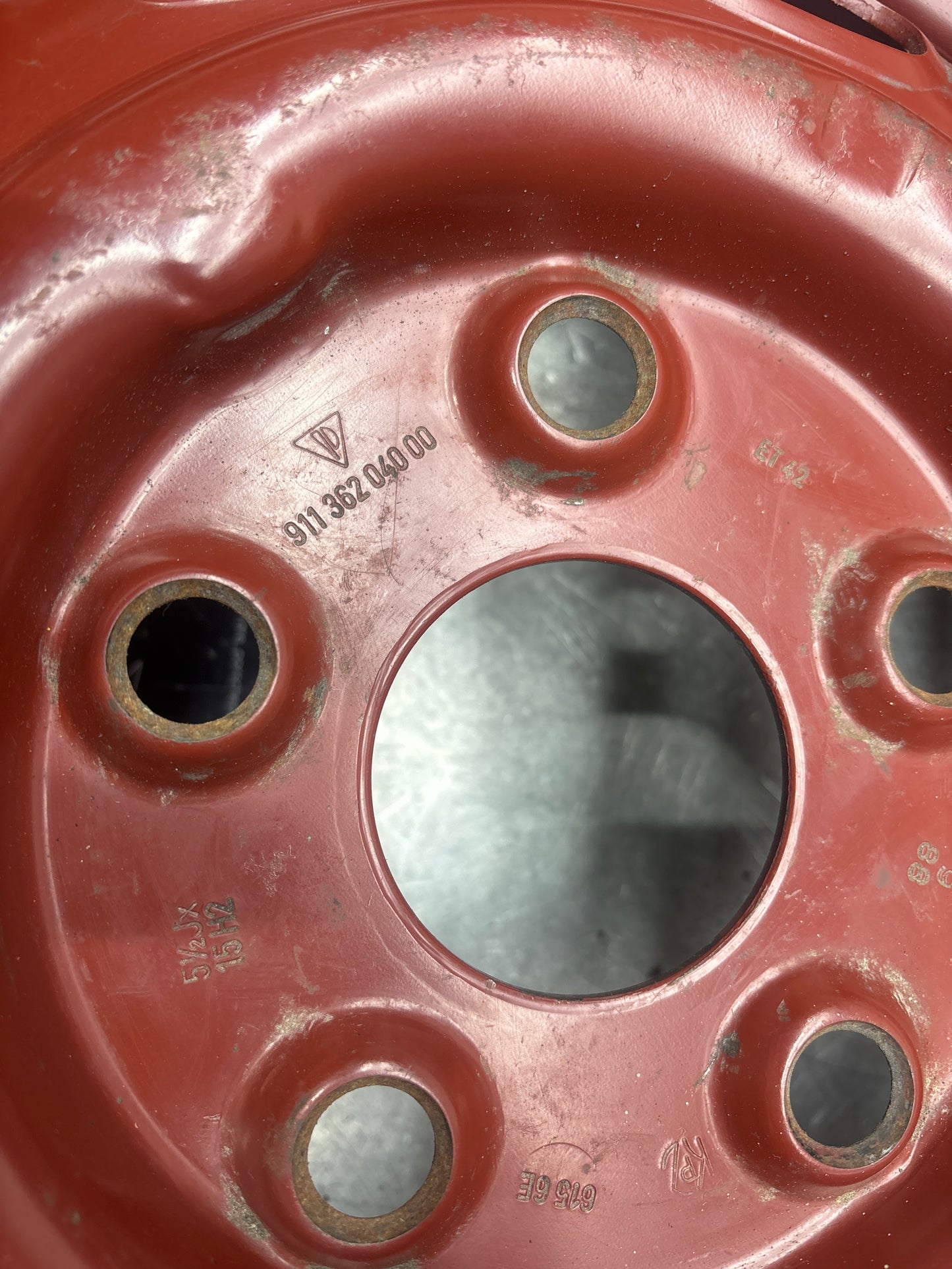 Porsche 911 930 Steel Spare Wheel and tyre, used 91136204000