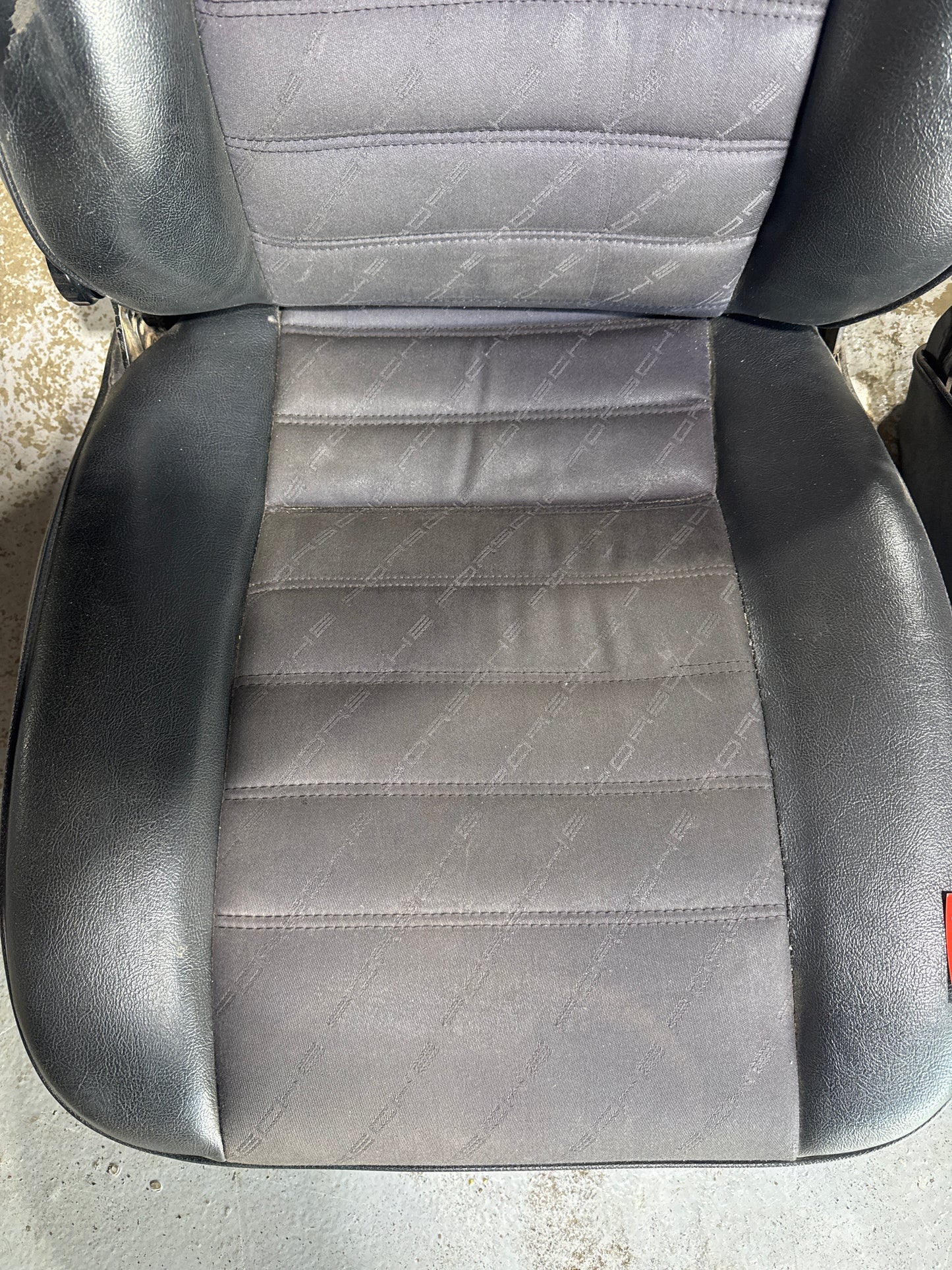 Porsche 924 / Early 944 Porsche Script seats, Pair. Used.