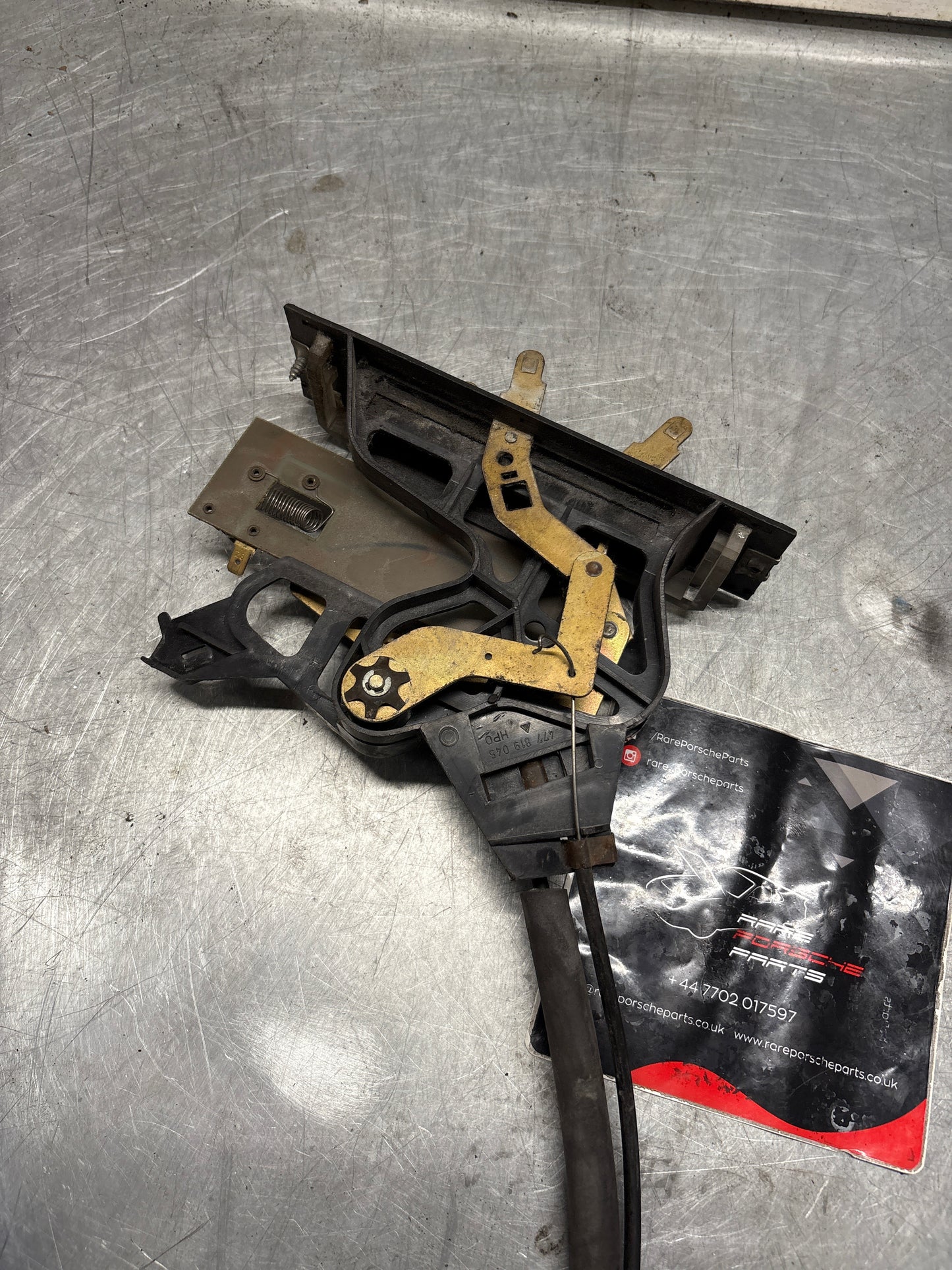 Porsche 924 heater control dashboard slider switches, used 477959291, 477819045, 477819021B (two bolt type)