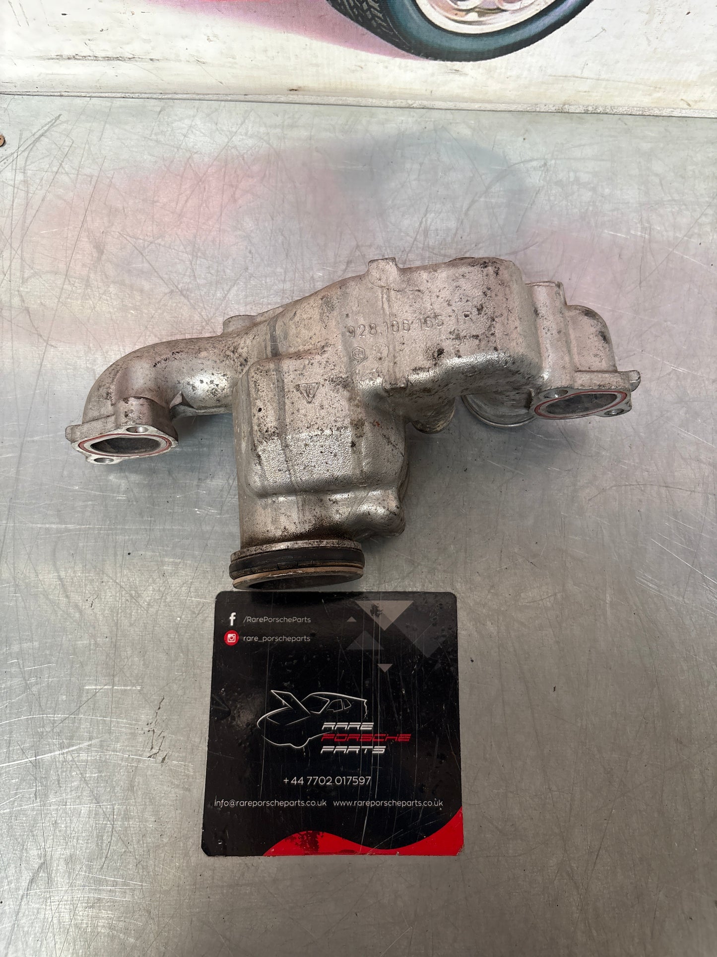 Porsche 928 85.5- thermostat housing, used 9281061651R