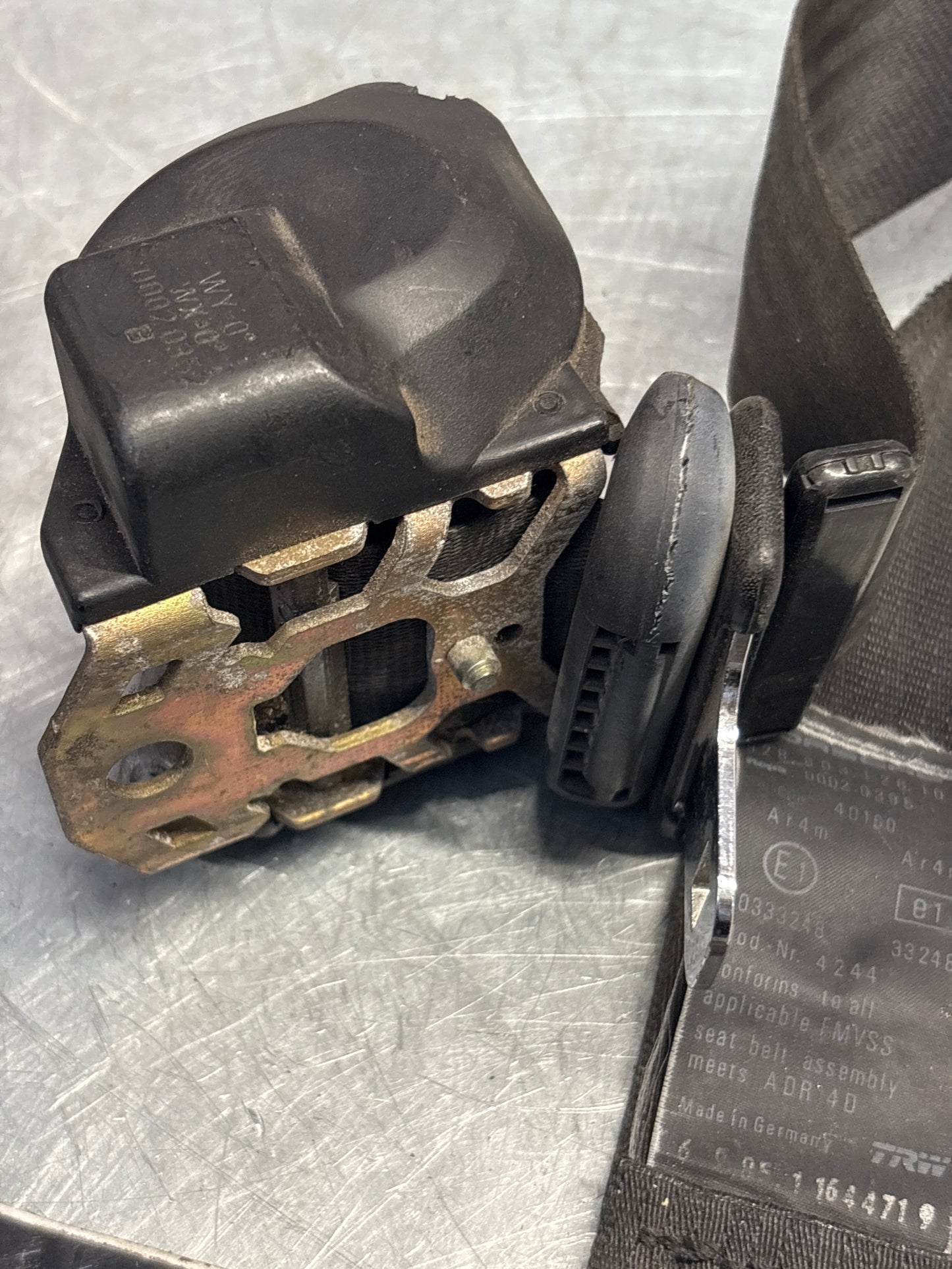 Porsche 928 front right O/S seat belt, 92880312610 used