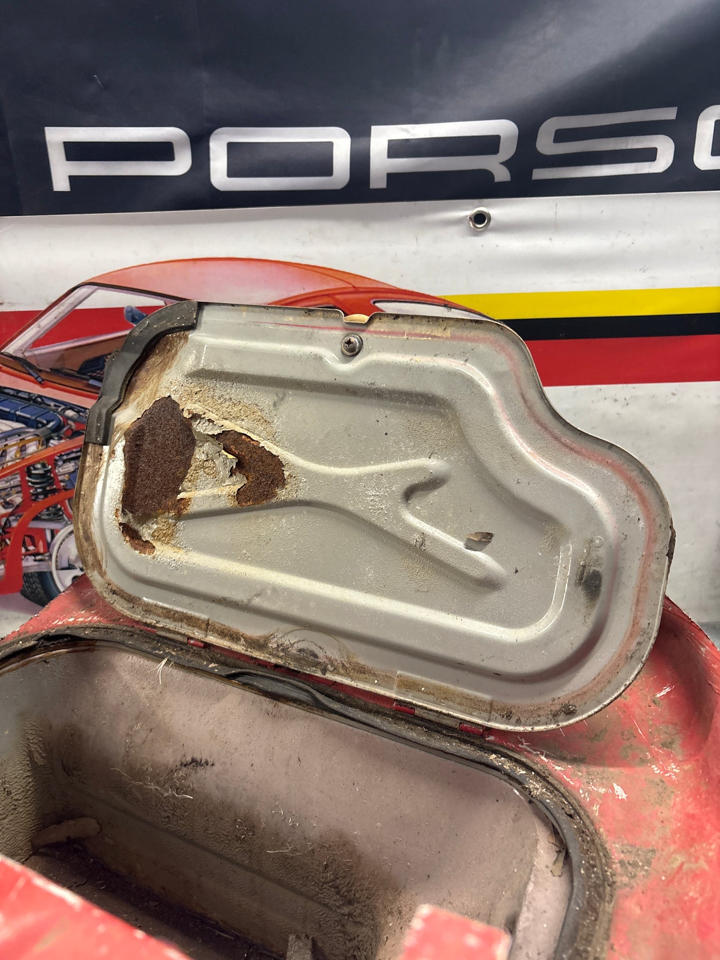 Porsche 928 Battery tray cut, 92850180502 used