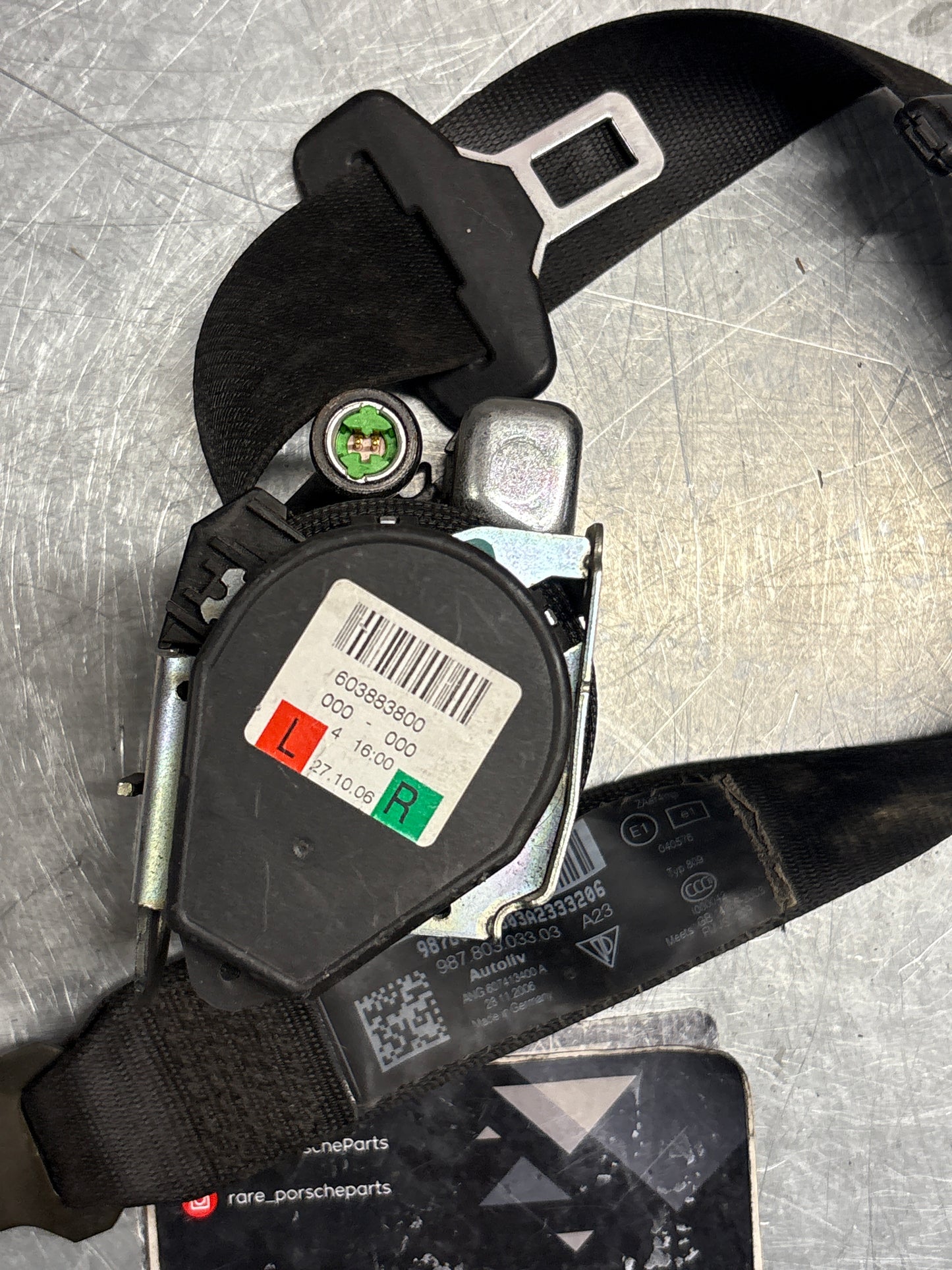 Porsche Boxster 987 Front left seatbelt, used 98780303303